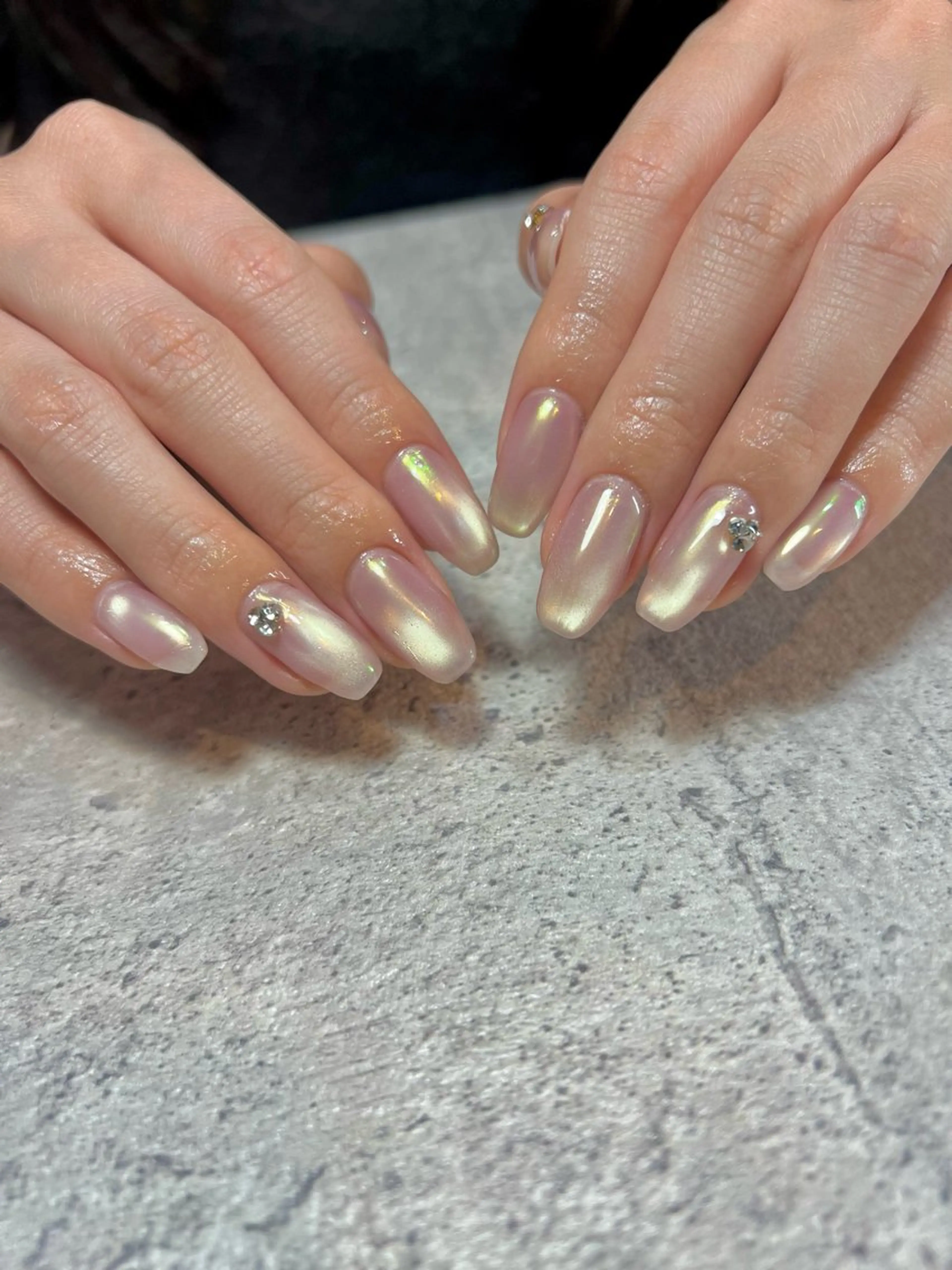 ネイル 氷ネイル・うるうるネイル マグネットネイル ハンドネイル nail salon y＋のネイルデザイン