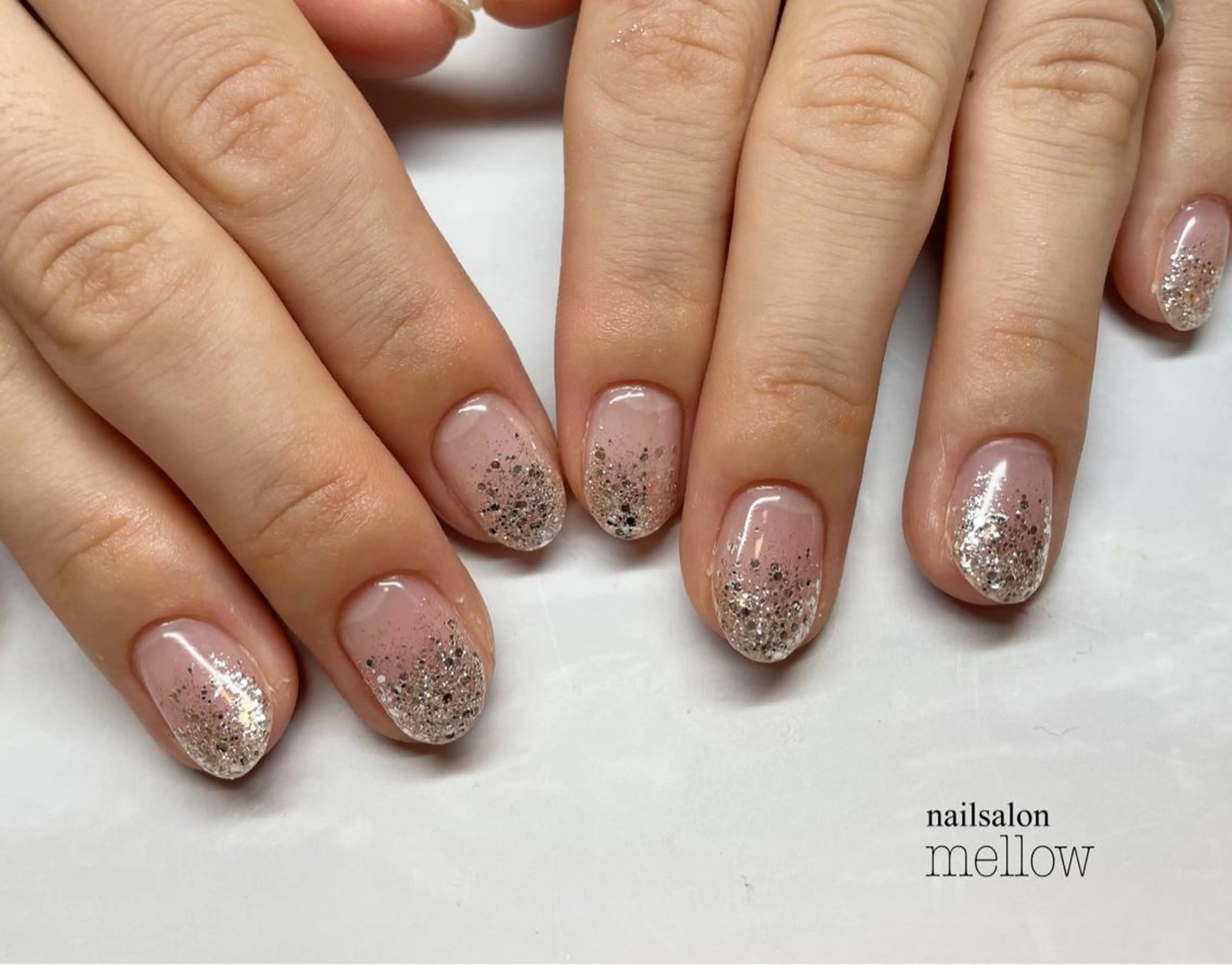 ネイル グラデーション シルバー 大山 浩美のネイルデザイン