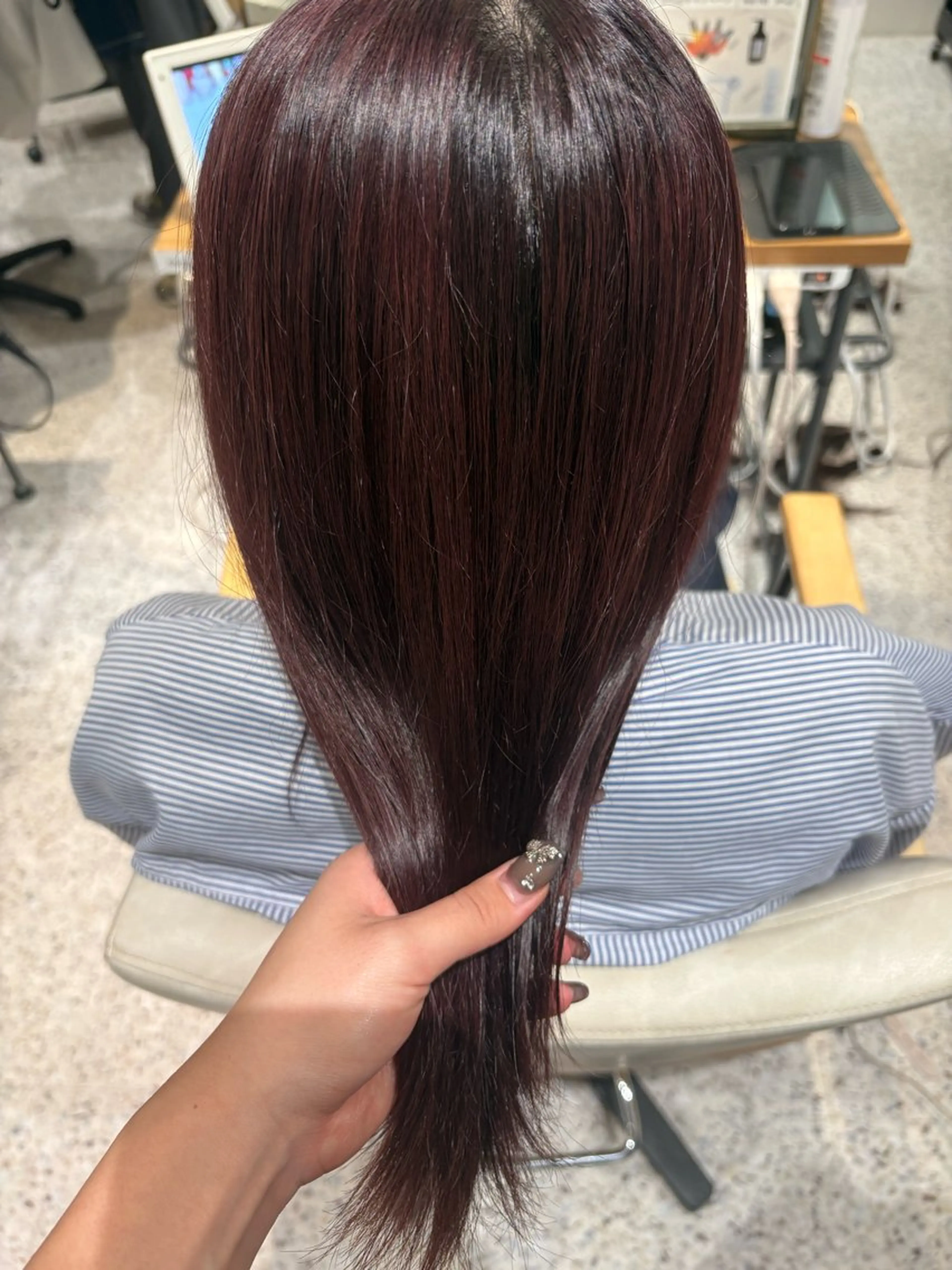 ロング カラー レッドカラー ヘアカラー ブリーチ/マツエク 𝓡𝓲𝓷🫧のマツエク・マツパデザイン