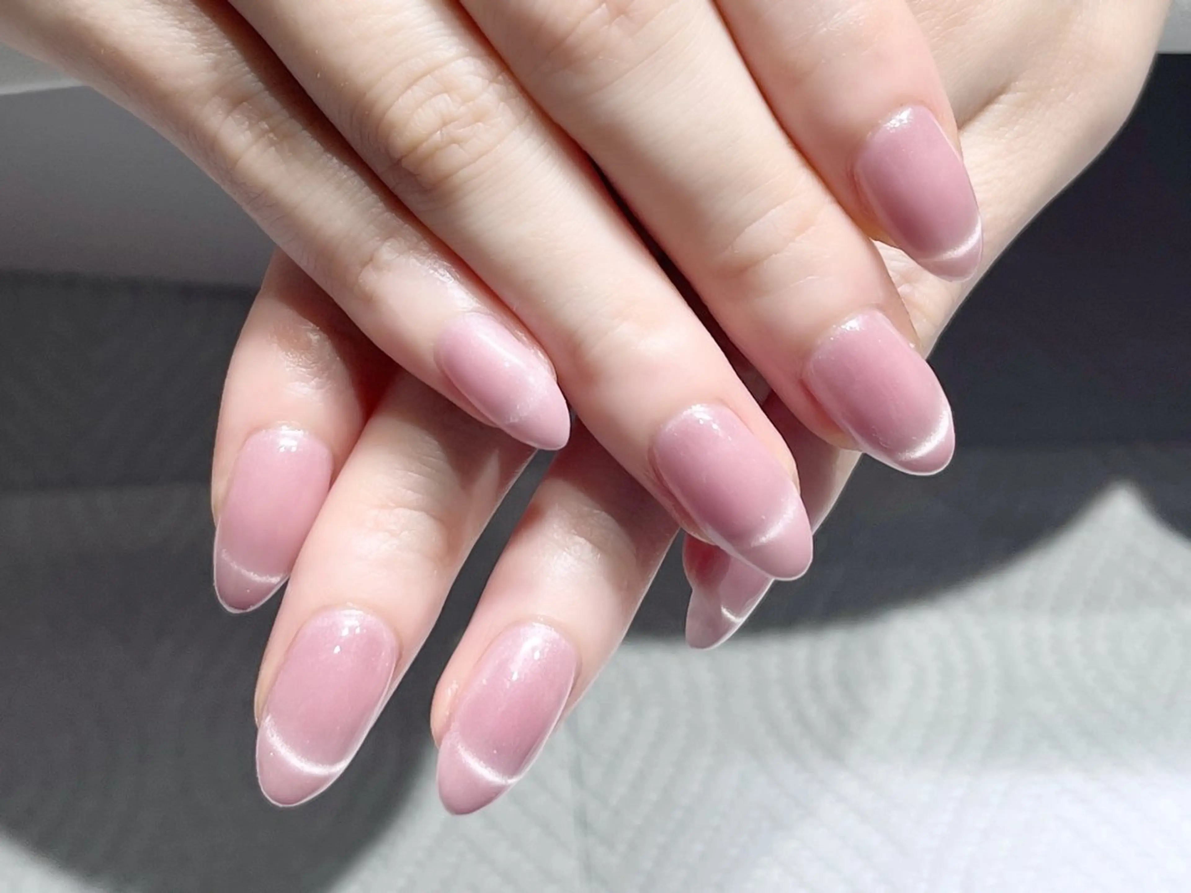 ネイル ワンカラーネイル ピンク ハンドネイル Belle Fleuve ASUのネイルデザイン