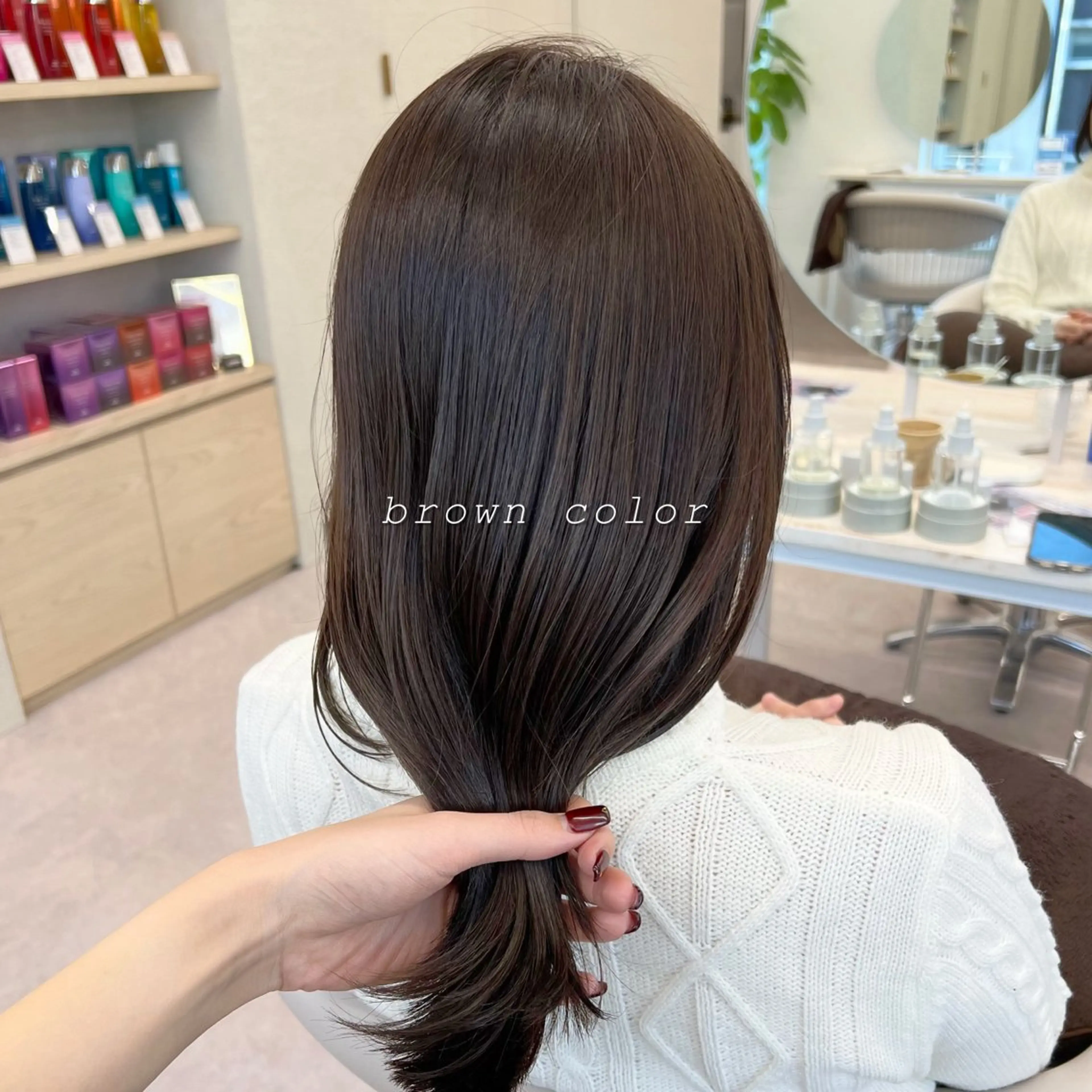 セミロング カラー ブラウンカラー 美髪矯正/髪質改善/ 艶髪🤍伊藤梨紗のヘアスタイル