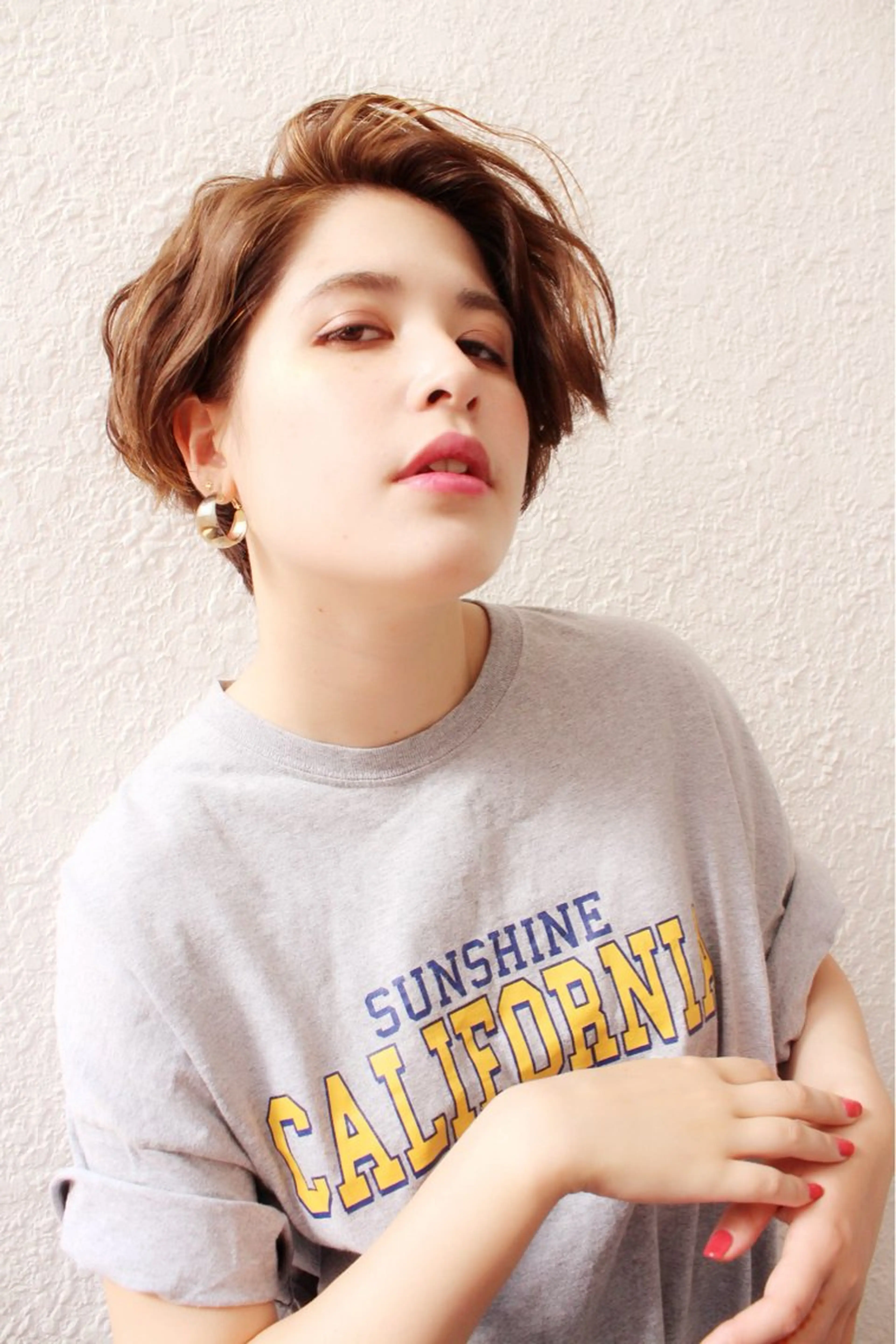 ショート カラー ハンサムショート アディクシーカラー オレンジ ショートヘア suu所属・マンツーマン施術✂︎ machikaのヘアスタイル