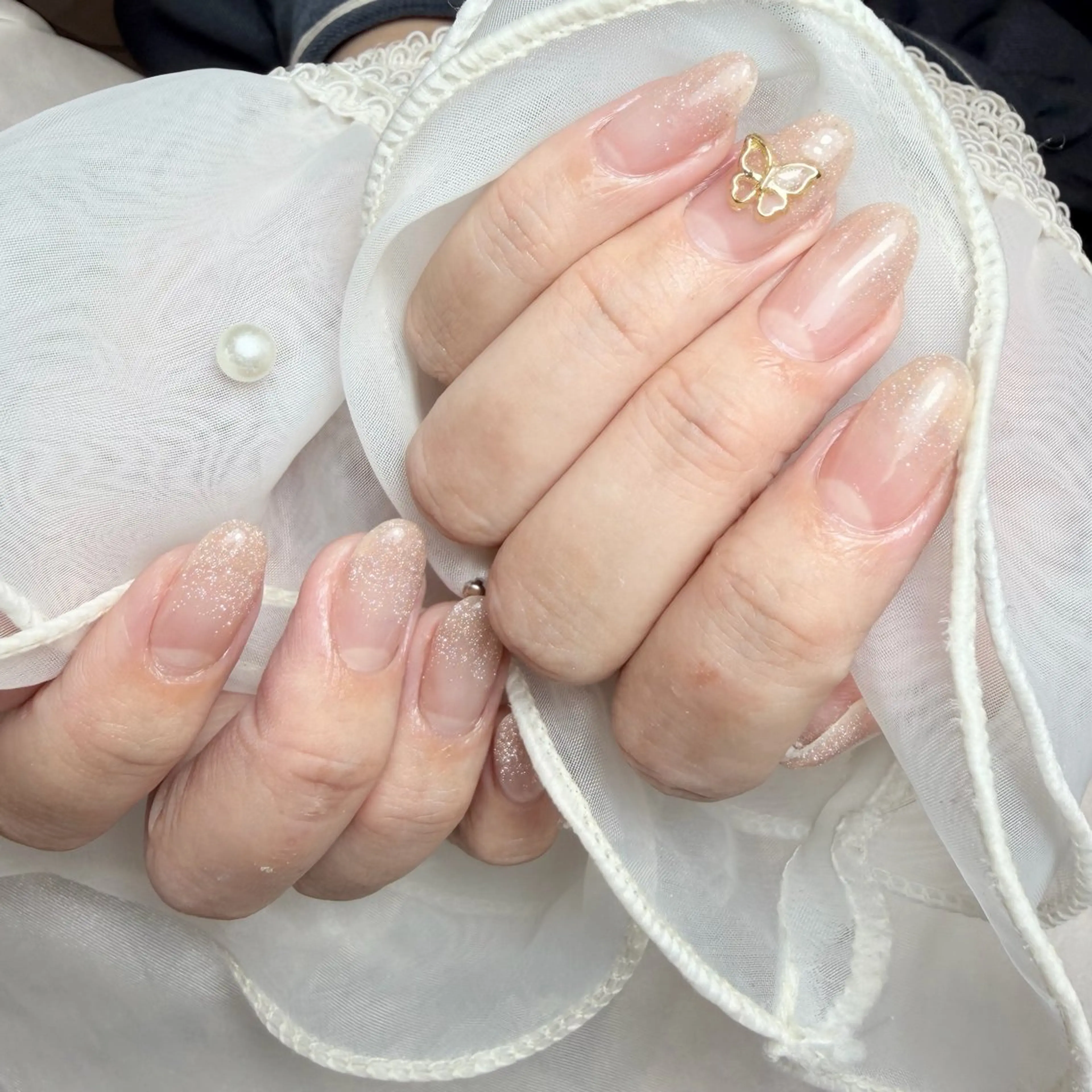 ネイル フラッシュネイル グラデーション ラメ(グリッター) ラメグラデーション ハンドネイル salon de Tiara 碧のネイルデザイン