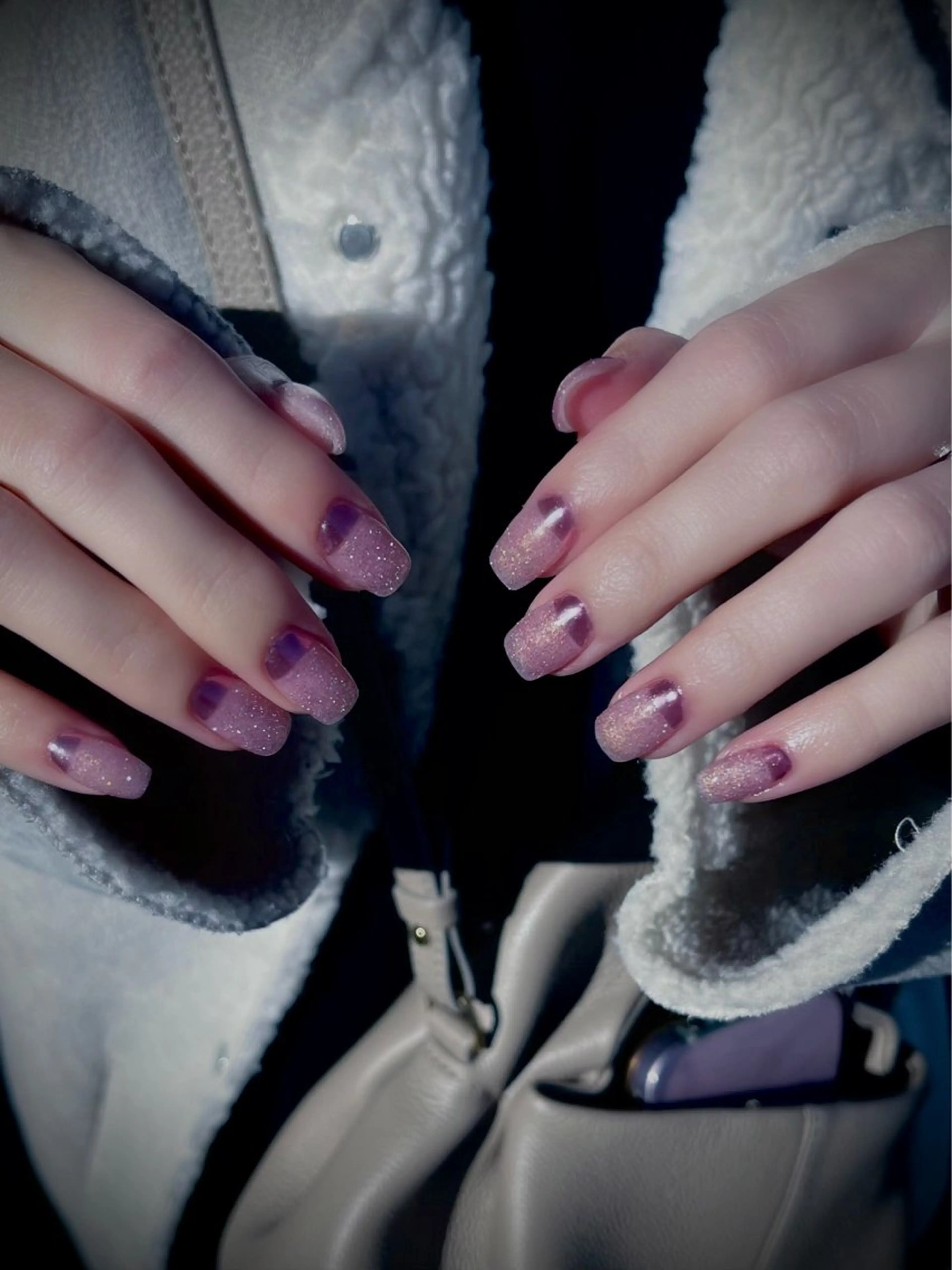 ネイル キラキラネイル マグネットネイル ワンカラーネイル スカルプネイル ワンホンネイル nine.🦋 YUKOのネイルデザイン