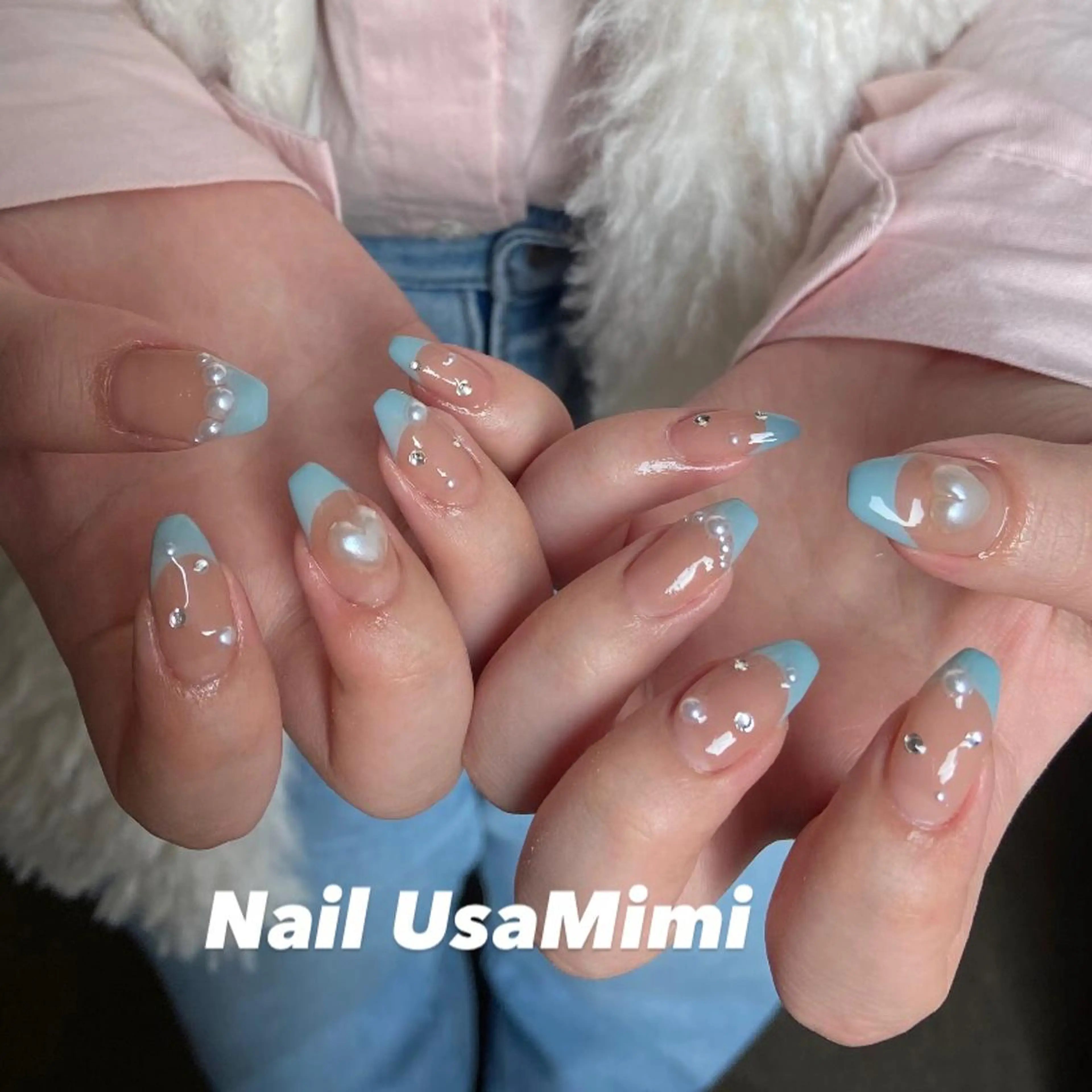 ネイル フットネイル ジェルネイル マグネットネイル 持ち込み ニュアンスネイル 本町ネイルNail UsaMimiのネイルデザイン