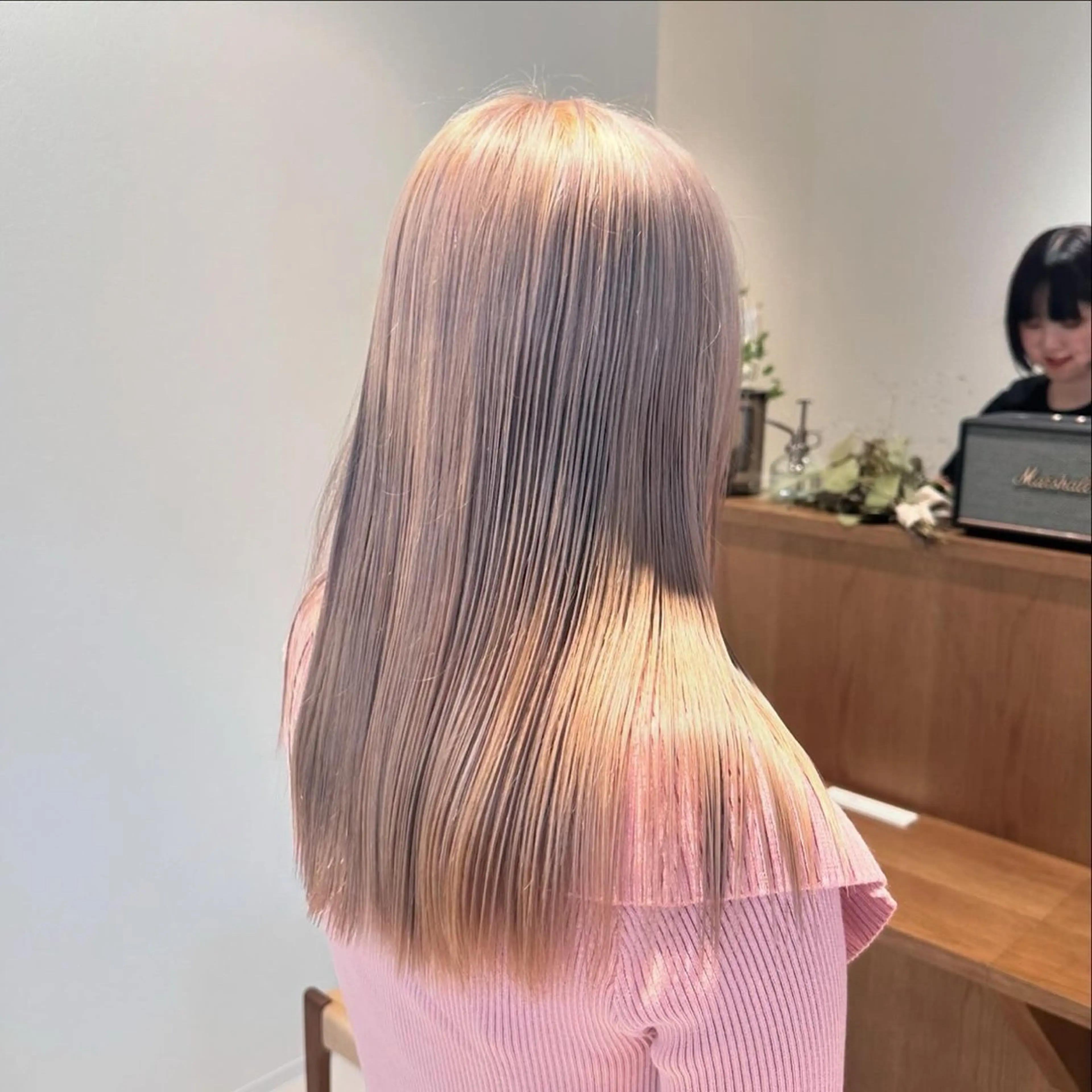 ロング カラー カット ヘアカラー トリートメント ハイトーン/エクステ /🎀YUINA🎀のヘアスタイル