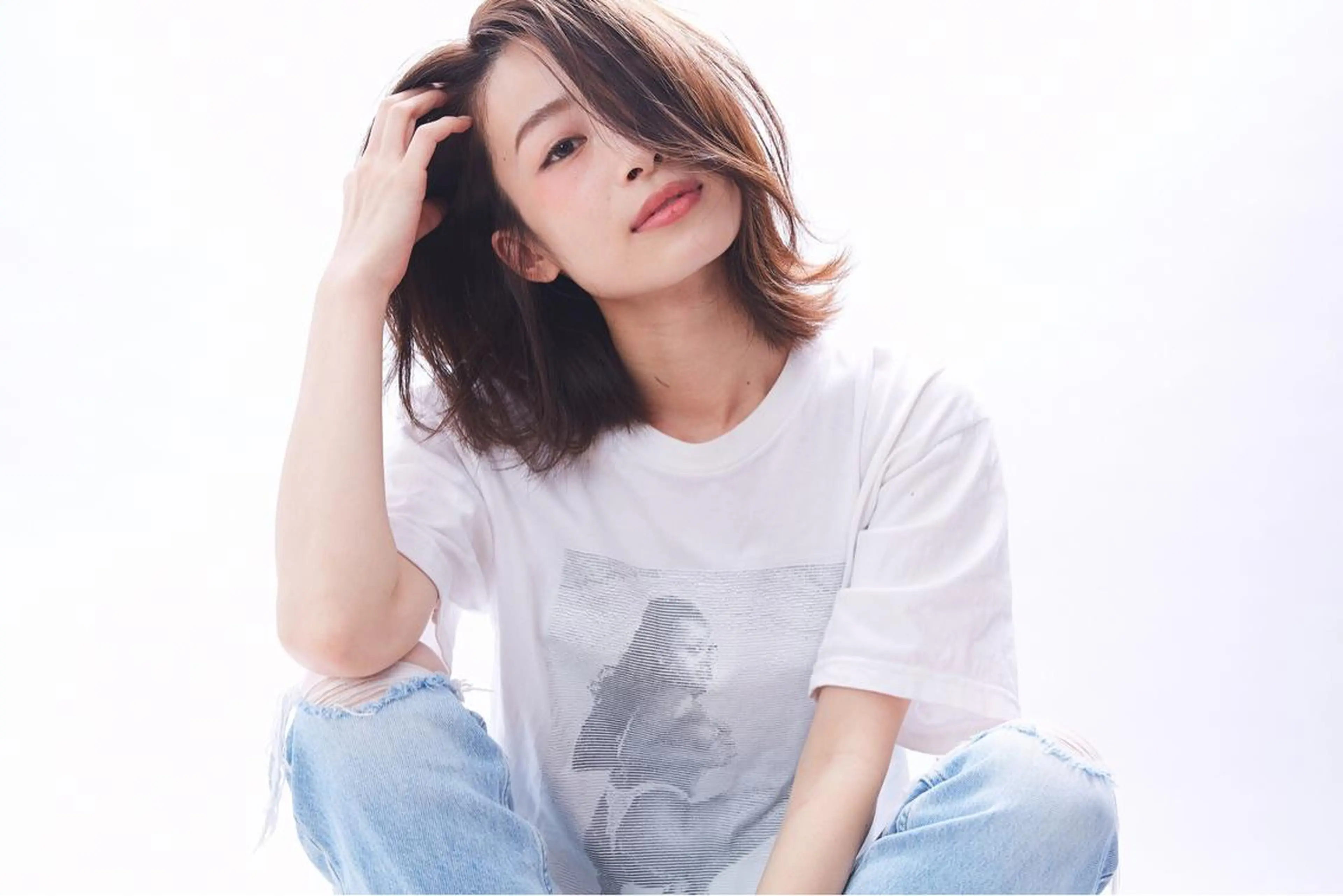 ミディアム カラー パーマ ヘアアレンジ メンズ キッズ ネイル マツエク・マツパ アティリー 西梅田のヘアスタイル