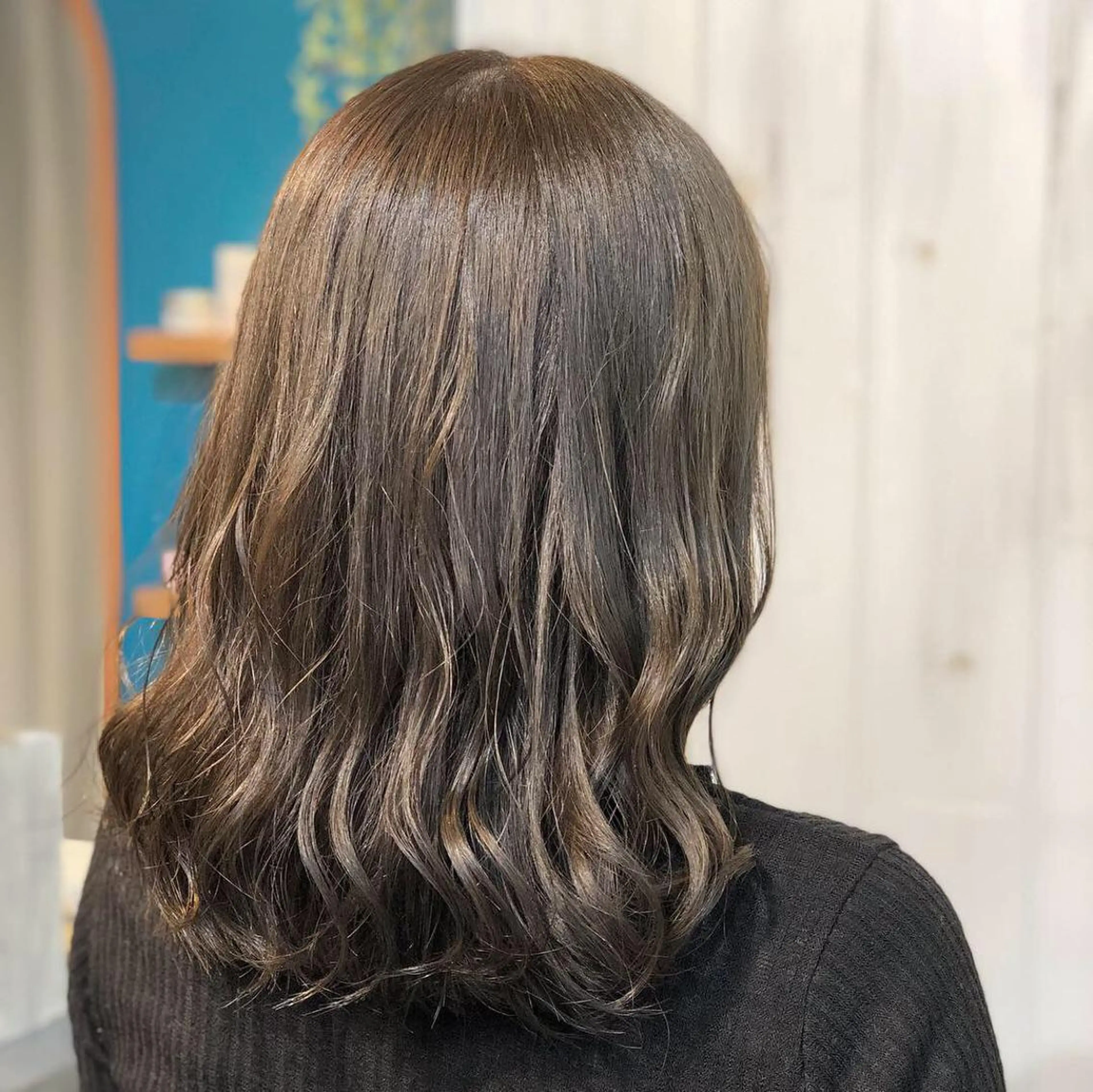 ミディアム カラー イルミナカラー 縮毛矯正⭐️ TAKAHIROのヘアスタイル