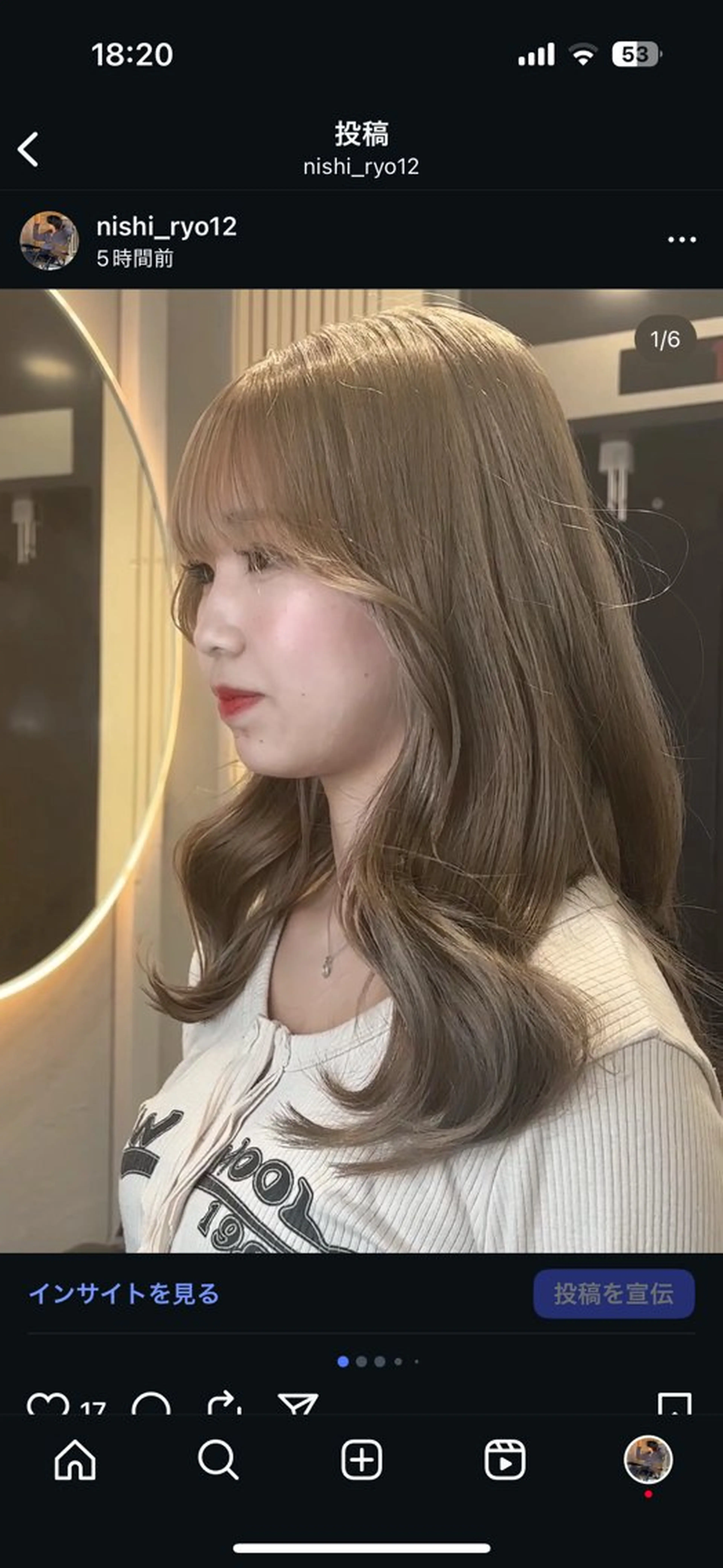 ロング ヘアカラー トリートメント ヘッドスパ ヘアセット 韓国ヘア/ブリーチ無 しWカラー/オリーブのヘアスタイル