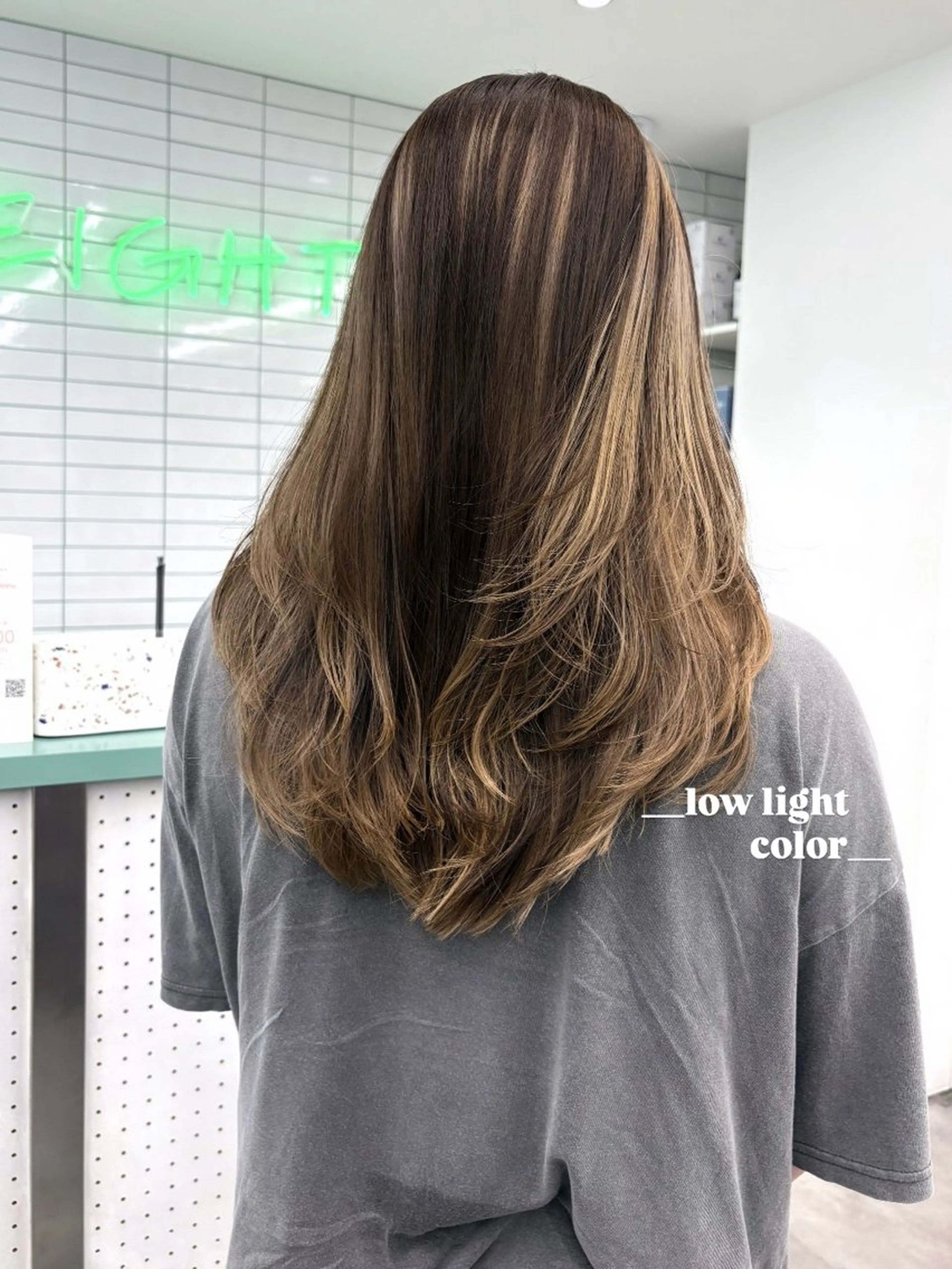 セミロング カット ヘアカラー トリートメント Ⓜ︎iyu🌊/海外 風ハイライト特化のヘアスタイル