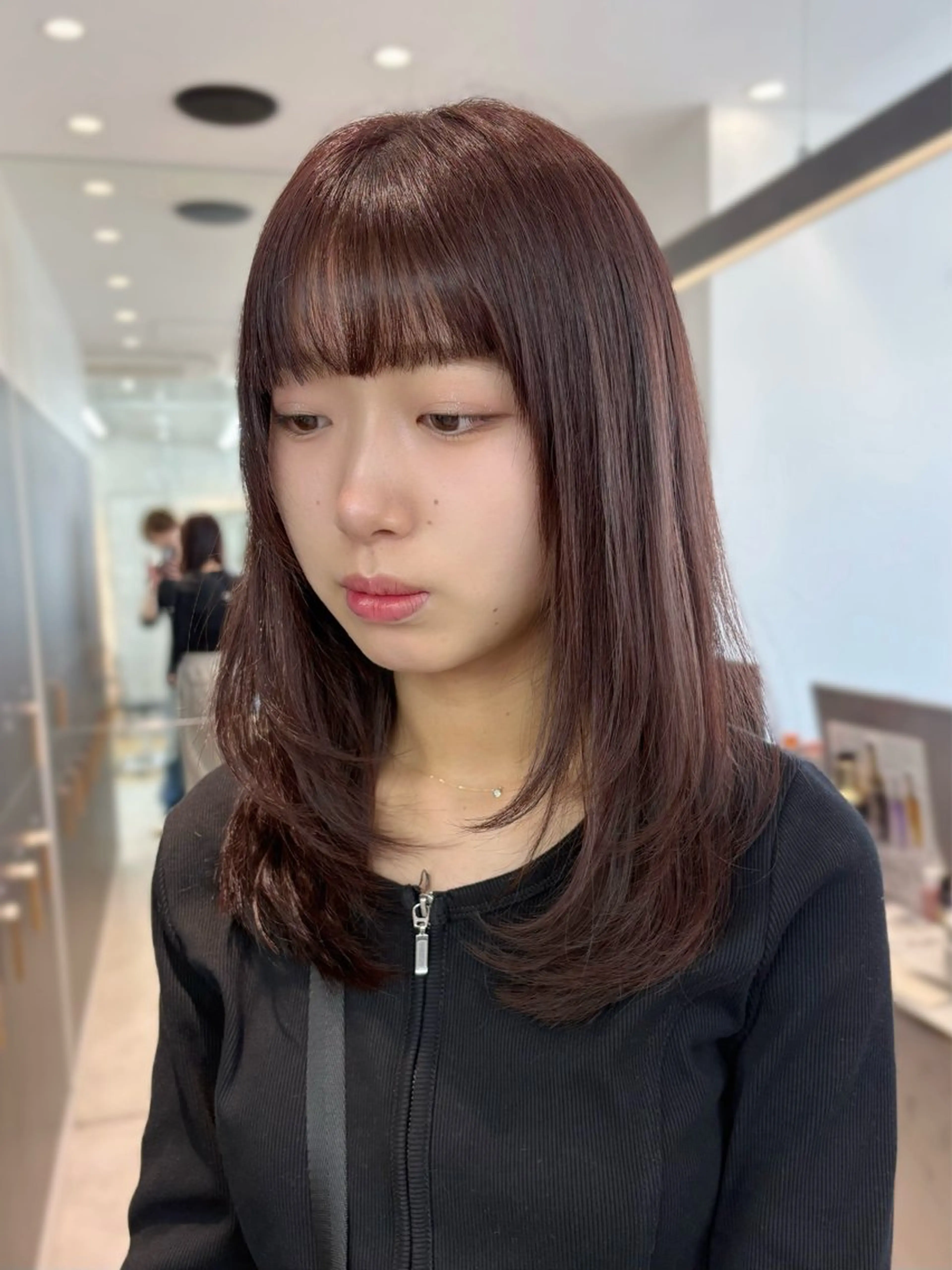 ミディアム カット ヘアカラー トリートメント 縮毛矯正/韓国ヘア /ブリーチ/柴山のヘアスタイル