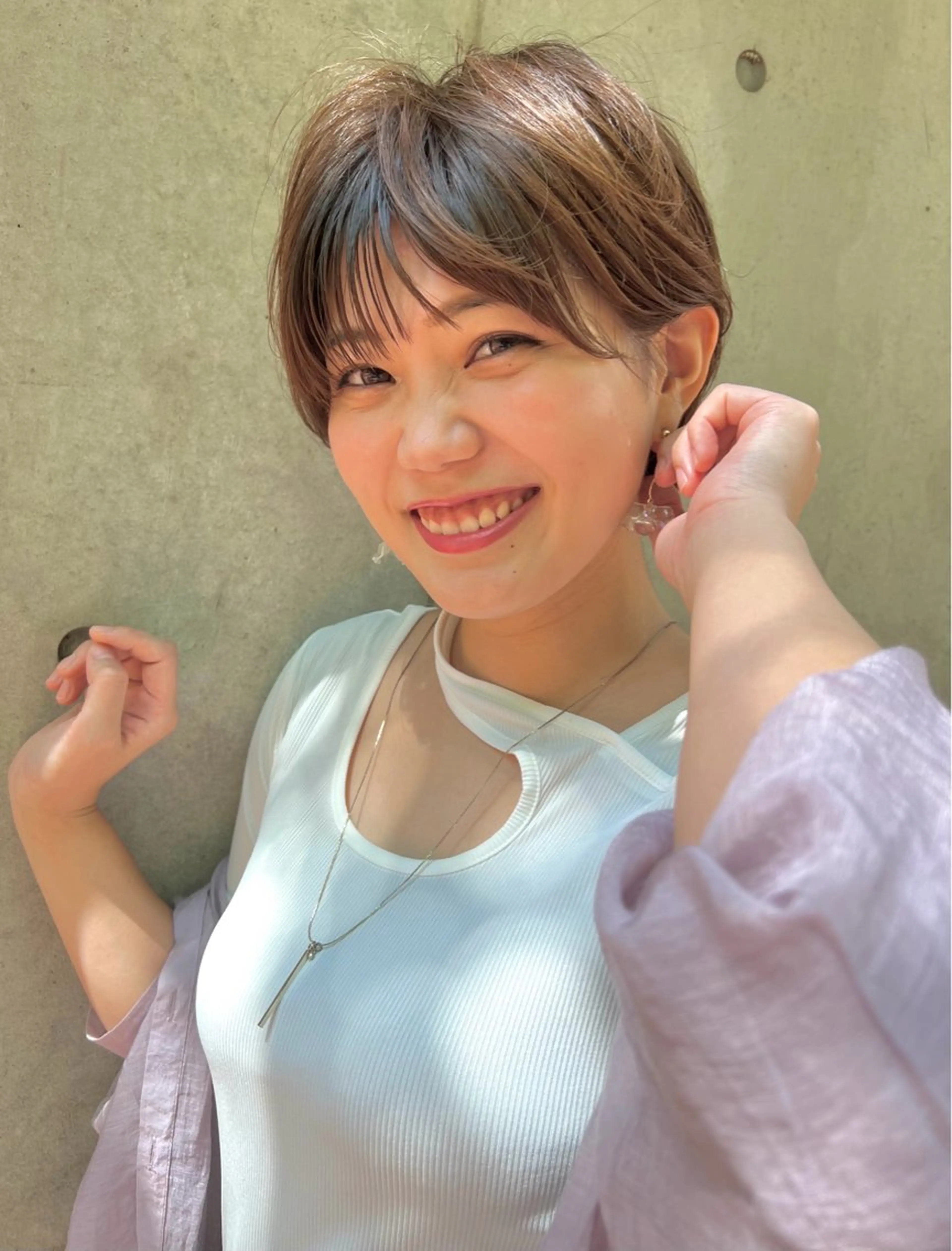 ショート 田中 優菜のヘアスタイル