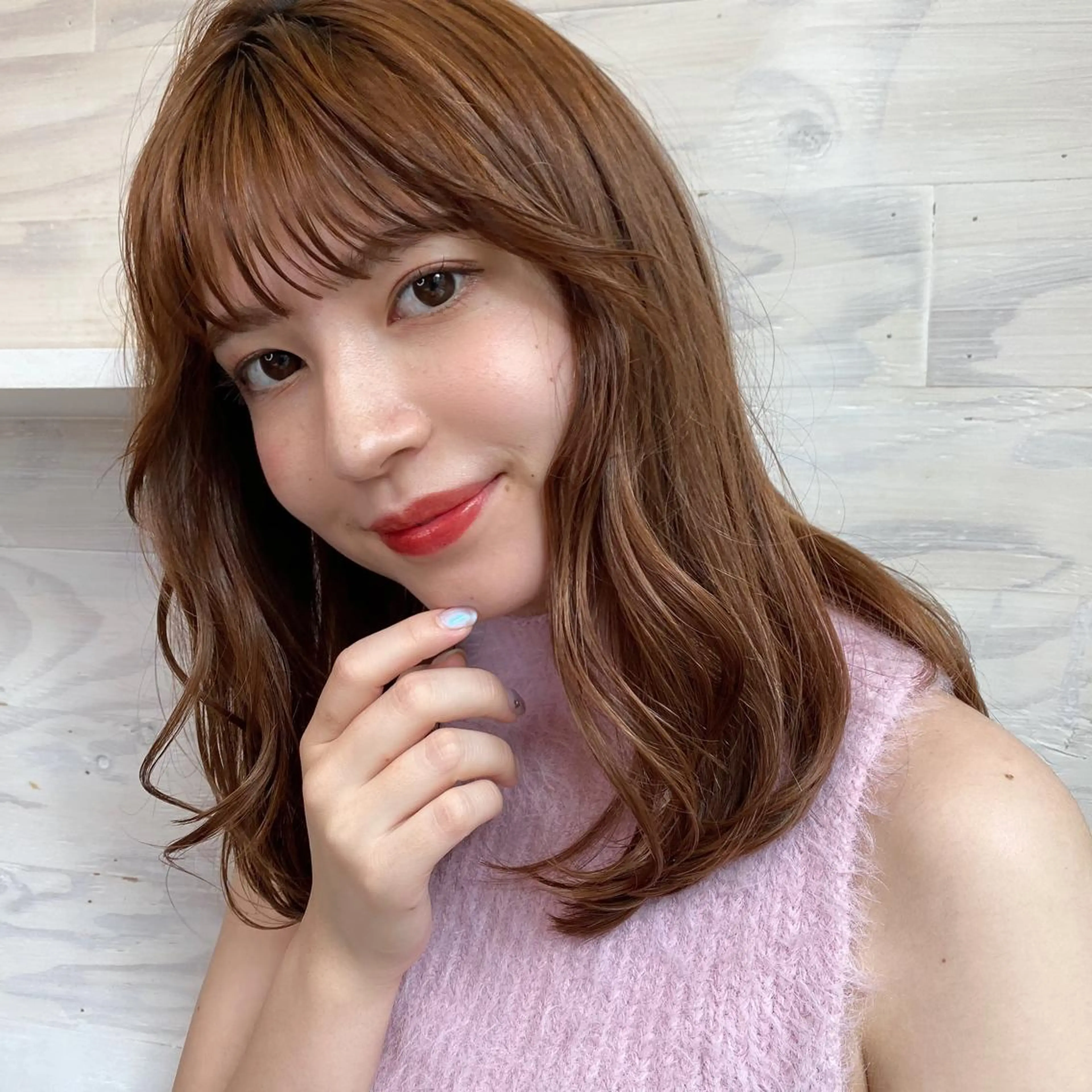 ミディアム 🪭risa 暖色/レイヤー🪭のヘアスタイル