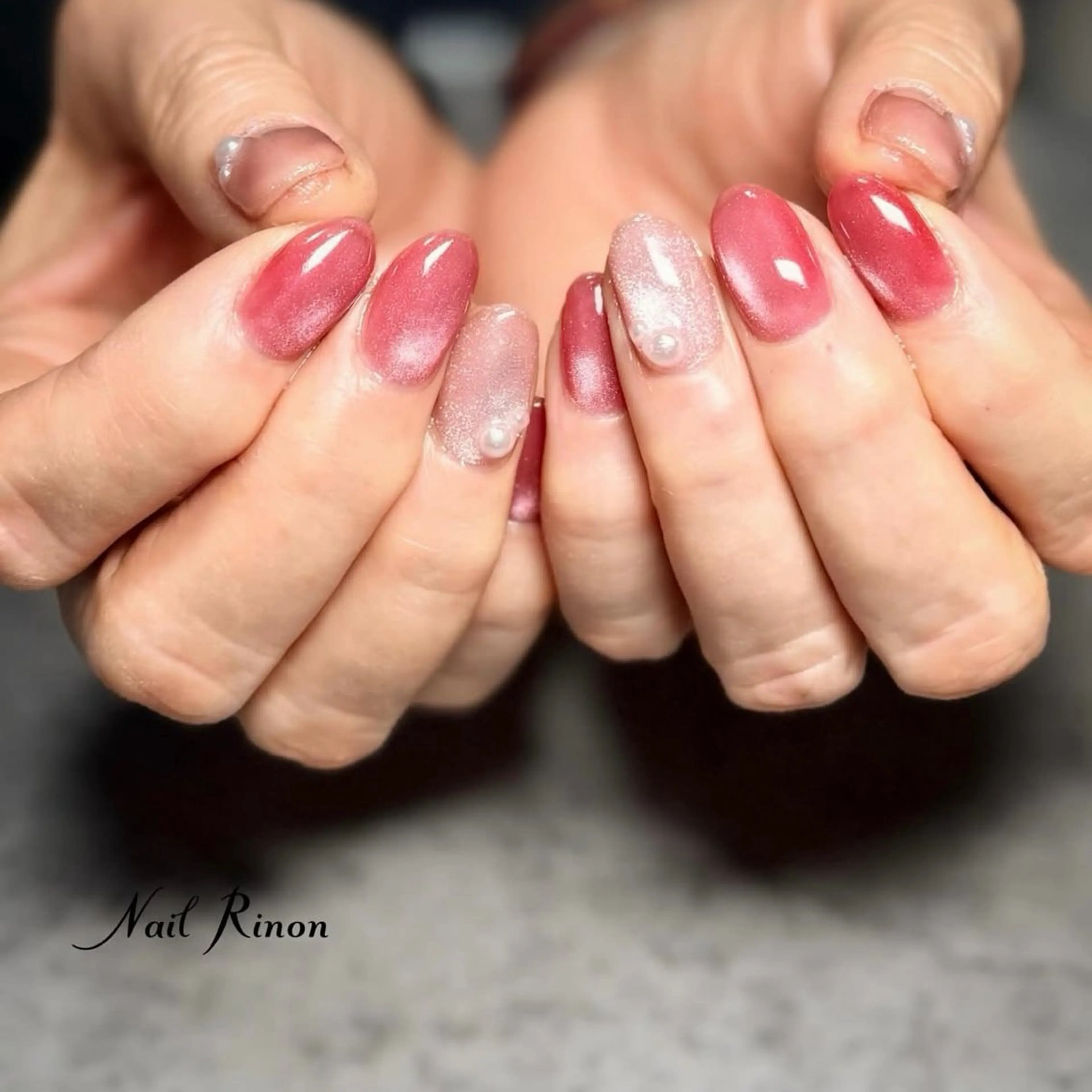 ネイル マグネットネイル ハンドネイル Nail Rinonのネイルデザイン