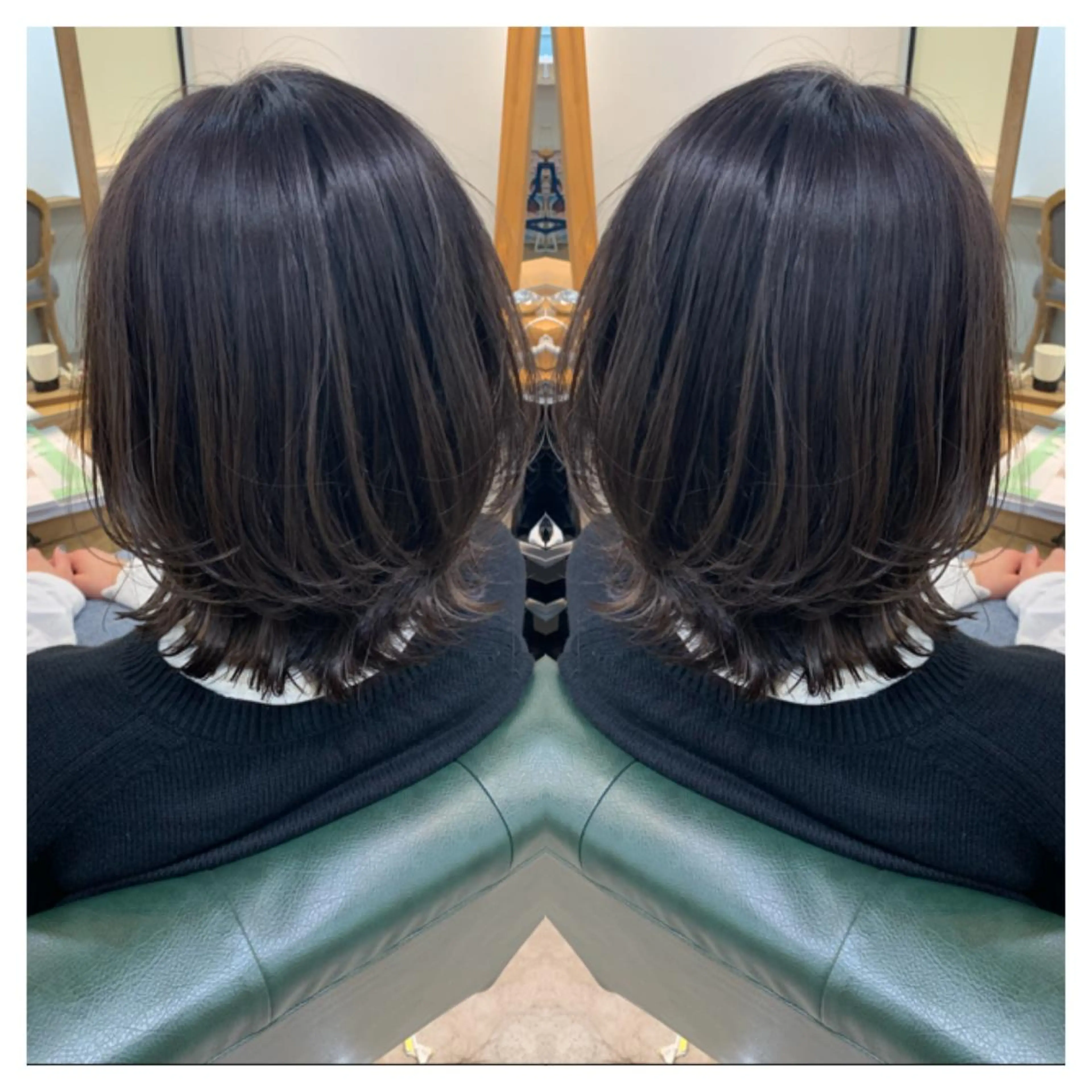 ミディアム カラー カット ヘアカラー トリートメント 村山 茉衣のヘアスタイル