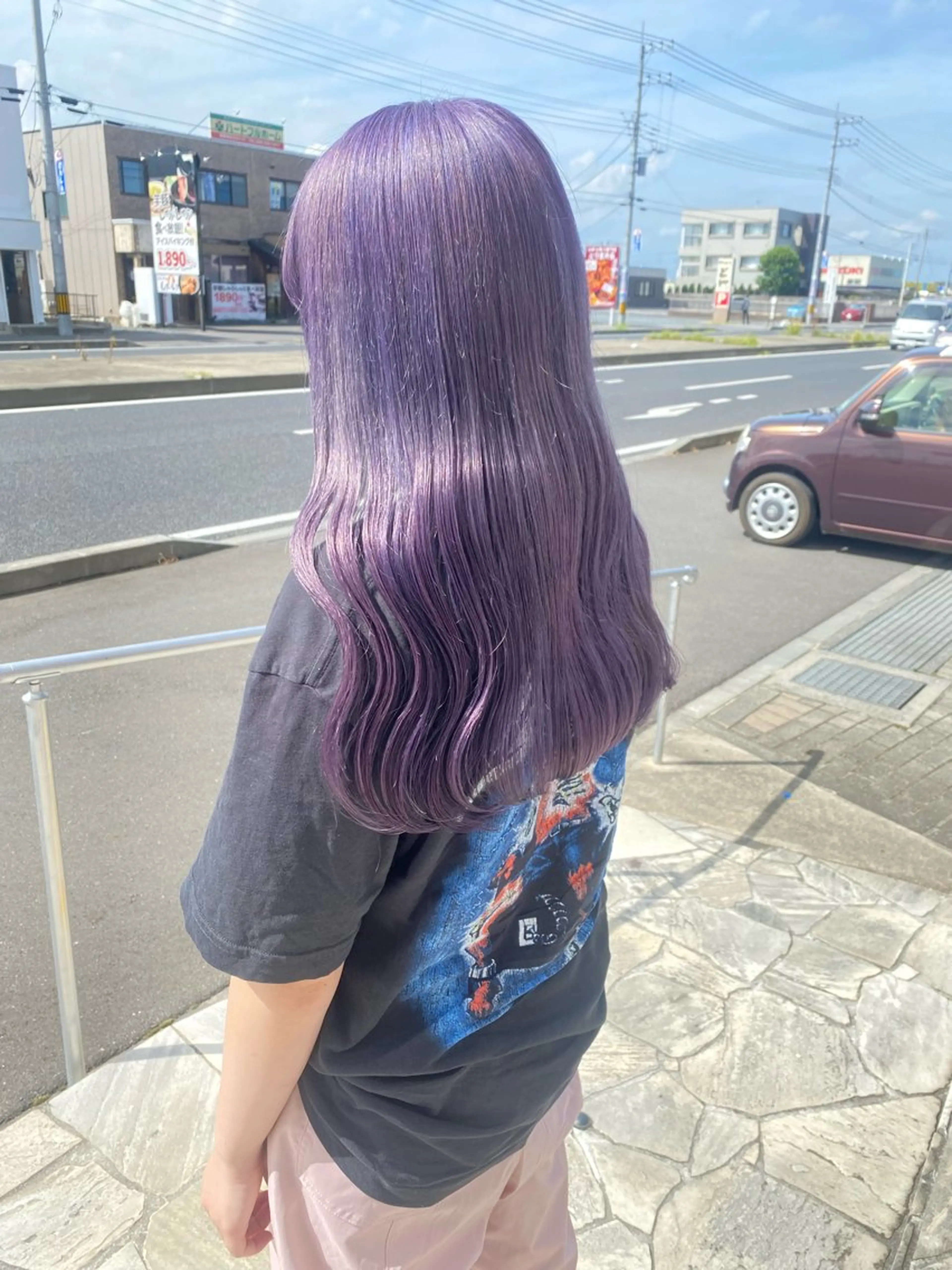 ロング カラー ブリーチ ヘアカラー トリートメント 韓国ヘア特化 💟 ララア 💟のヘアスタイル