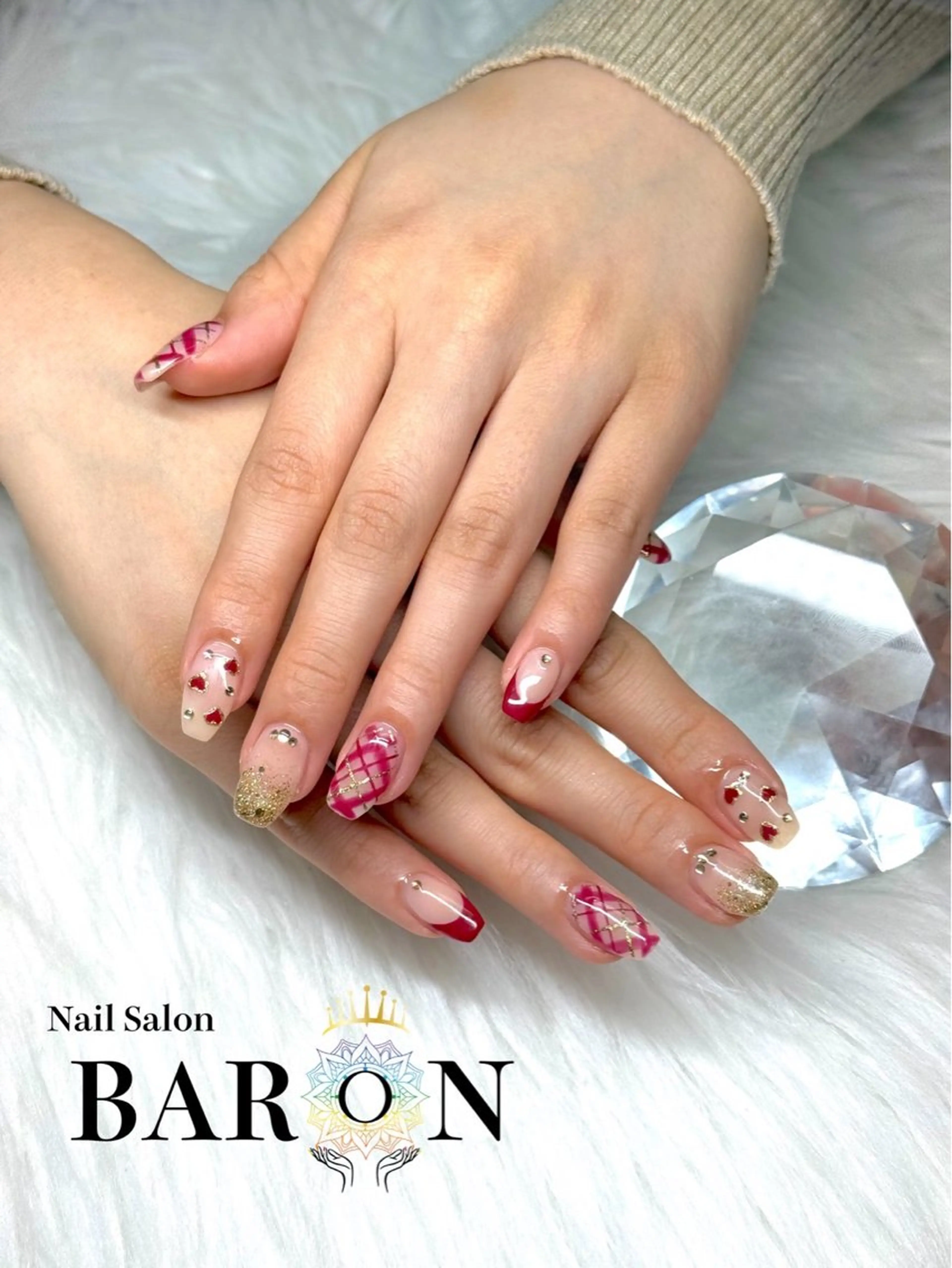 Hand💅モデル募集！！★持ち込みコース 120分★オフなしの方(パーツ別途料金)　¥4000 150分の写真