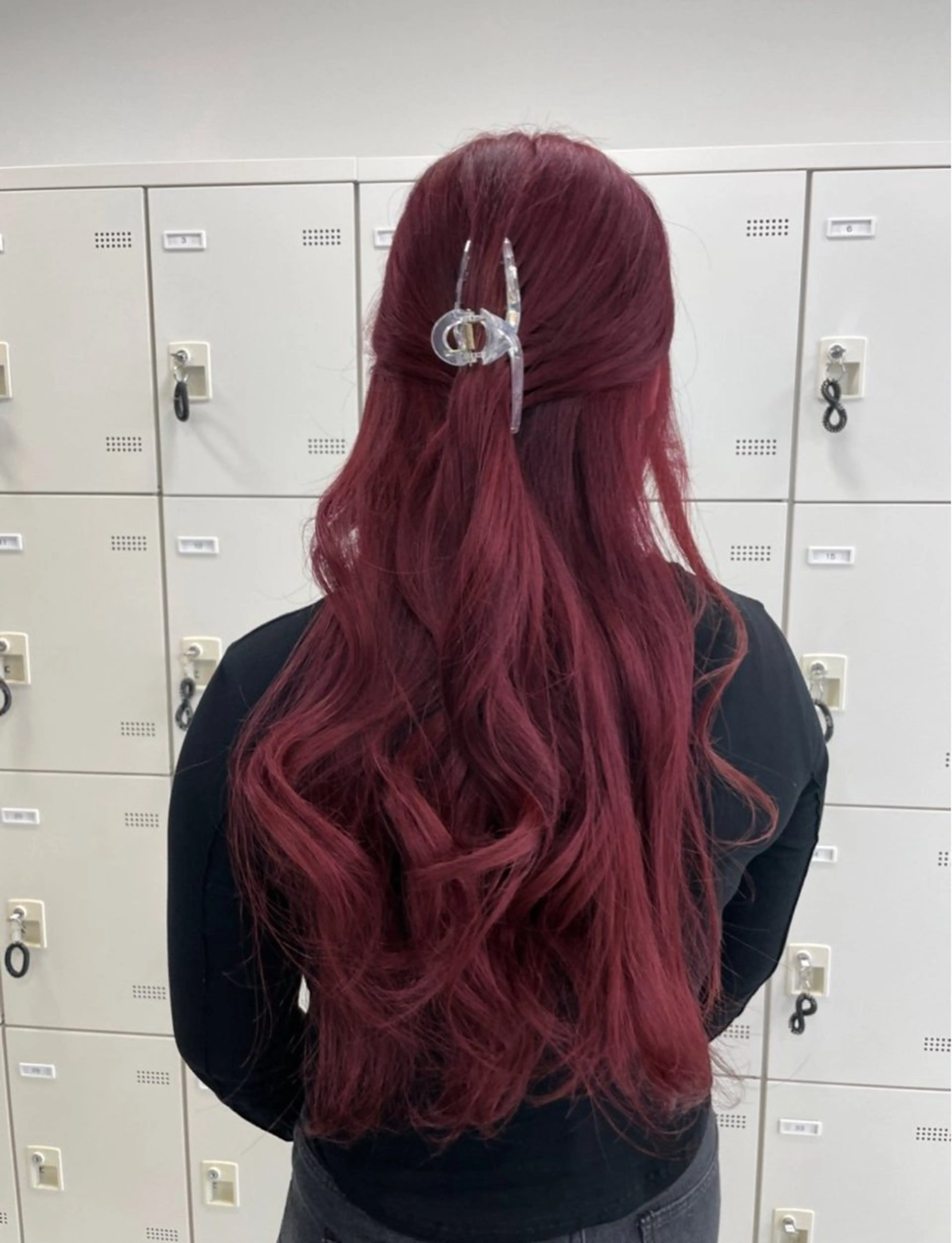 ロング 韓国ヘア/ブリーチ無 しWカラー/オリーブのヘアスタイル