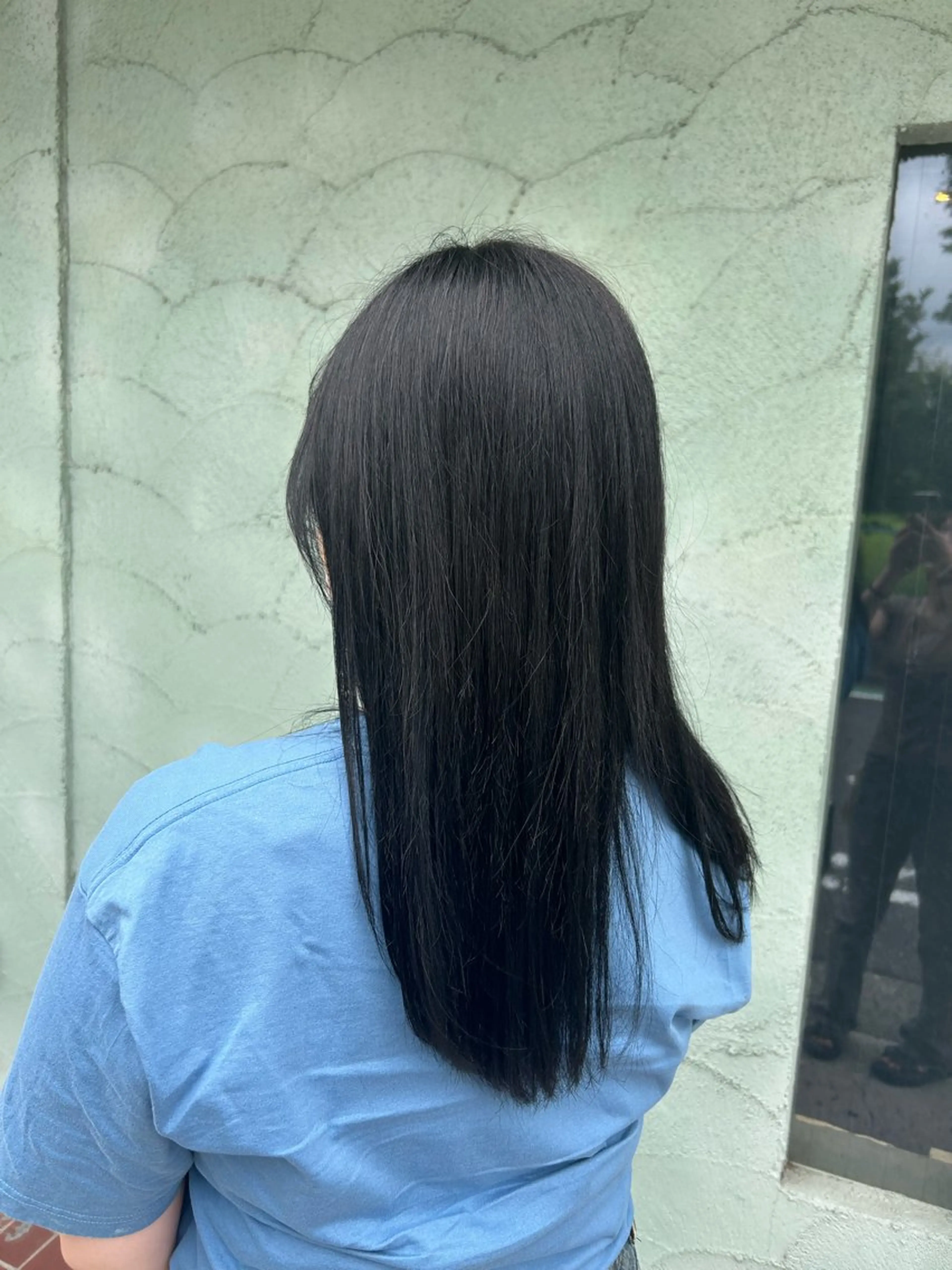 ロング カラー 黒髪 ブルーカラー ブルーブラック 【ブリーチモデル募集 】サキ🫧のヘアスタイル