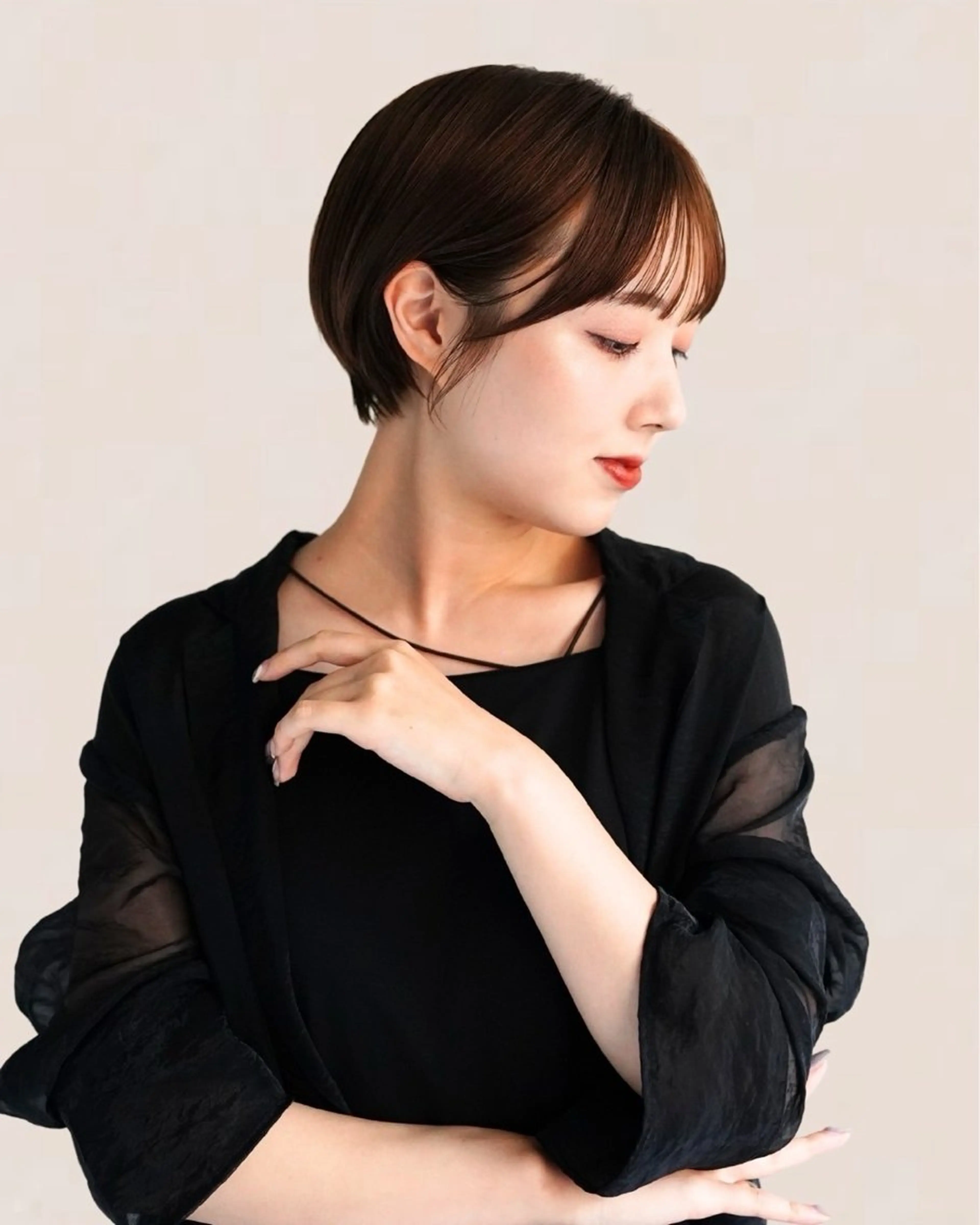 ショート カラー 銀座⚜️【脱白髪染め 美髪矯正】トグチのヘアスタイル