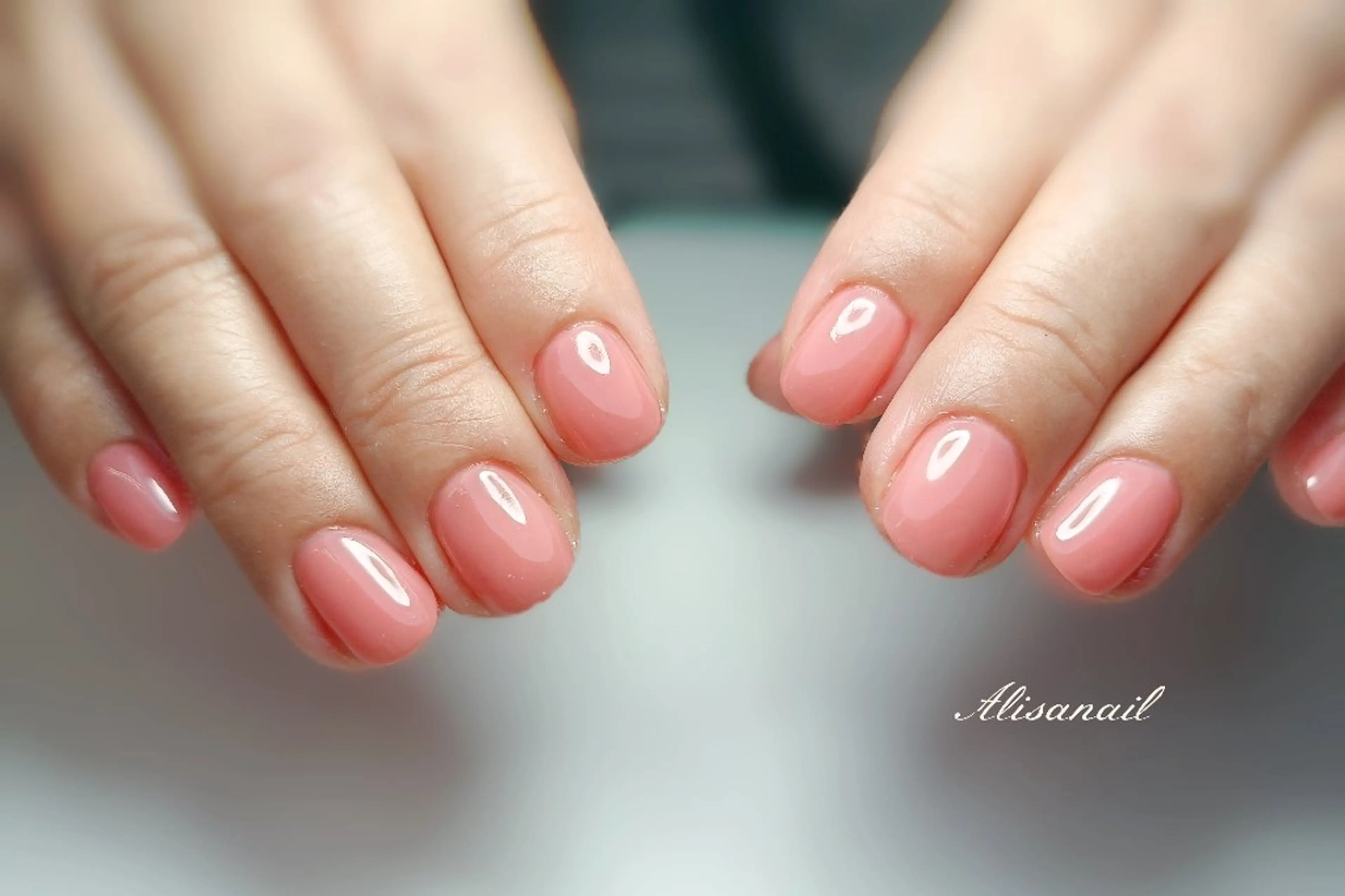 ネイル ワンカラーネイル ピンク 春ネイル エ ンのネイルデザイン