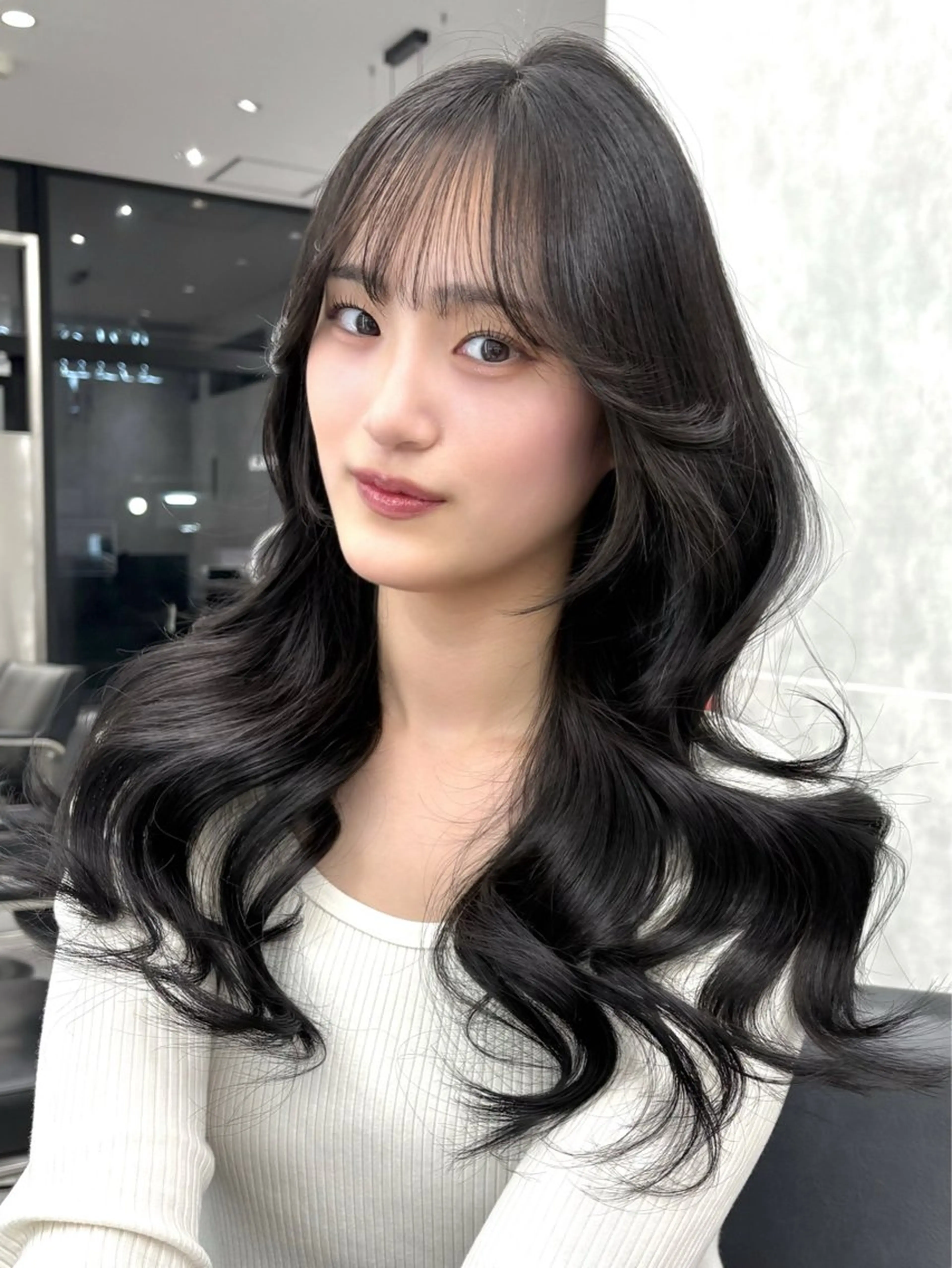 ロング 京都レイヤーカット うえひのヘアスタイル