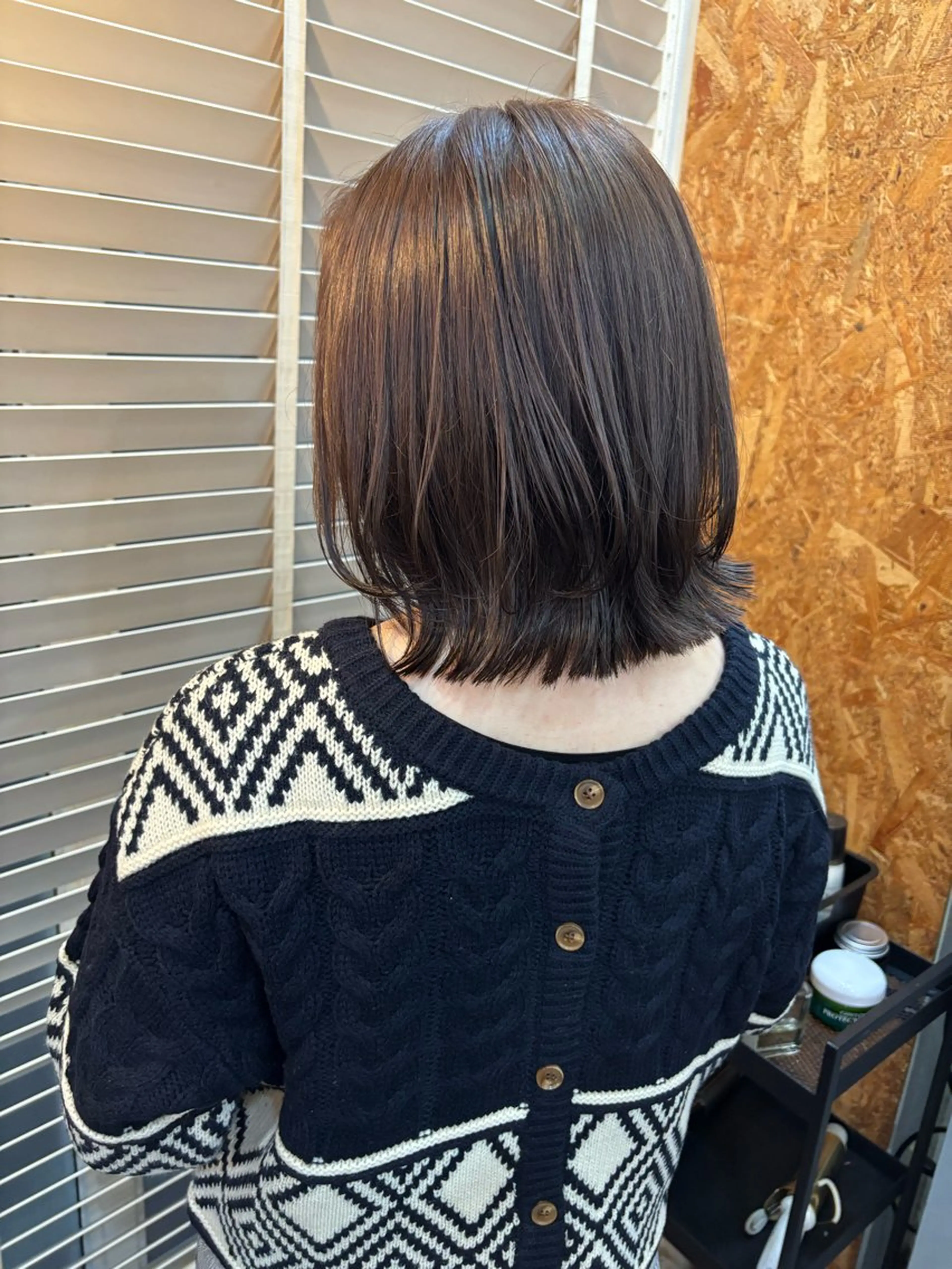 ミディアム カラー ボブレイヤー アッシュ ベージュカラー ボブ レイヤーカット カット ヘアカラー bright所属・miku ヘアセット/着付けのヘアスタイル