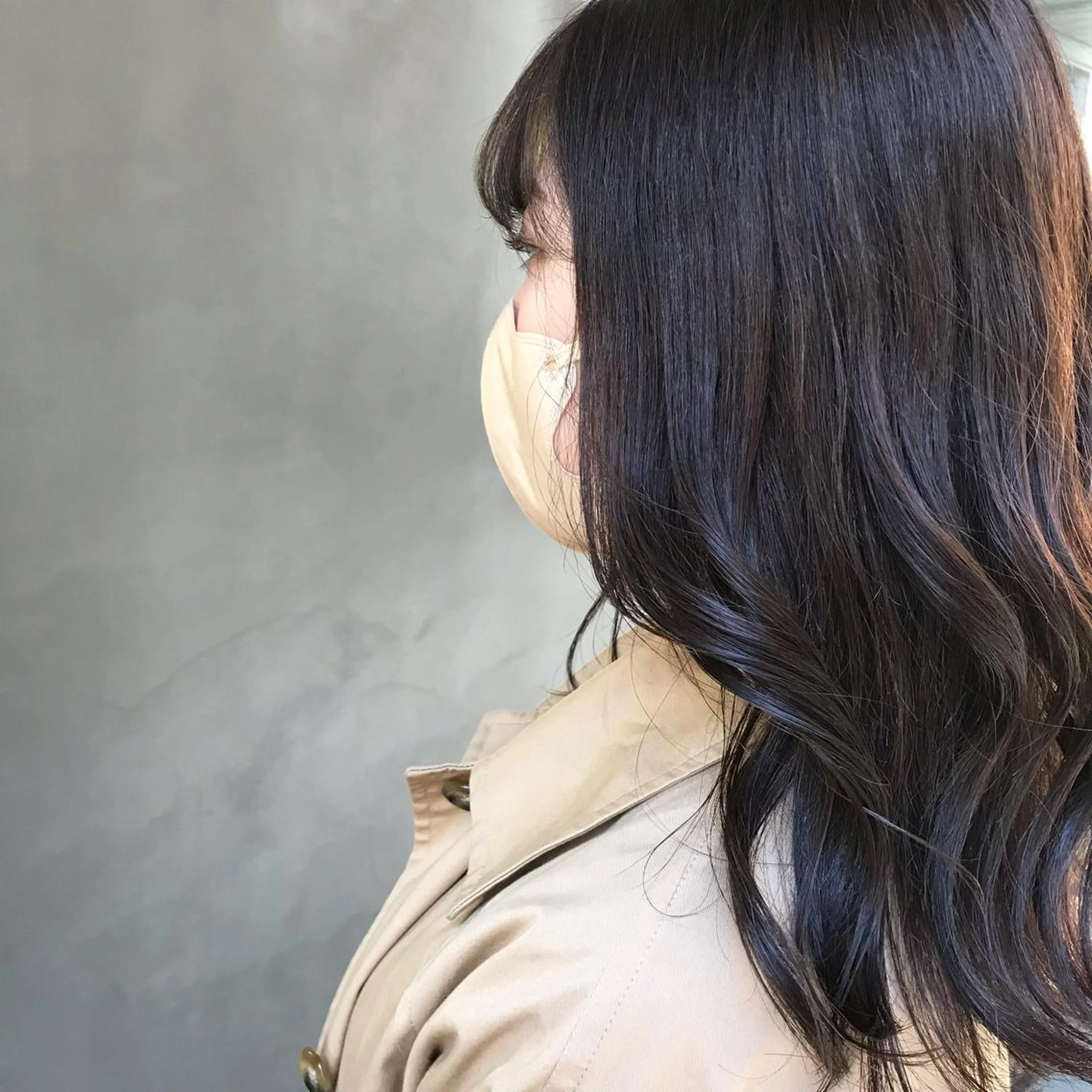 セミロング カラー ヘアアレンジ グレージュ moi-meme.soe所属・タナカ リナのヘアスタイル