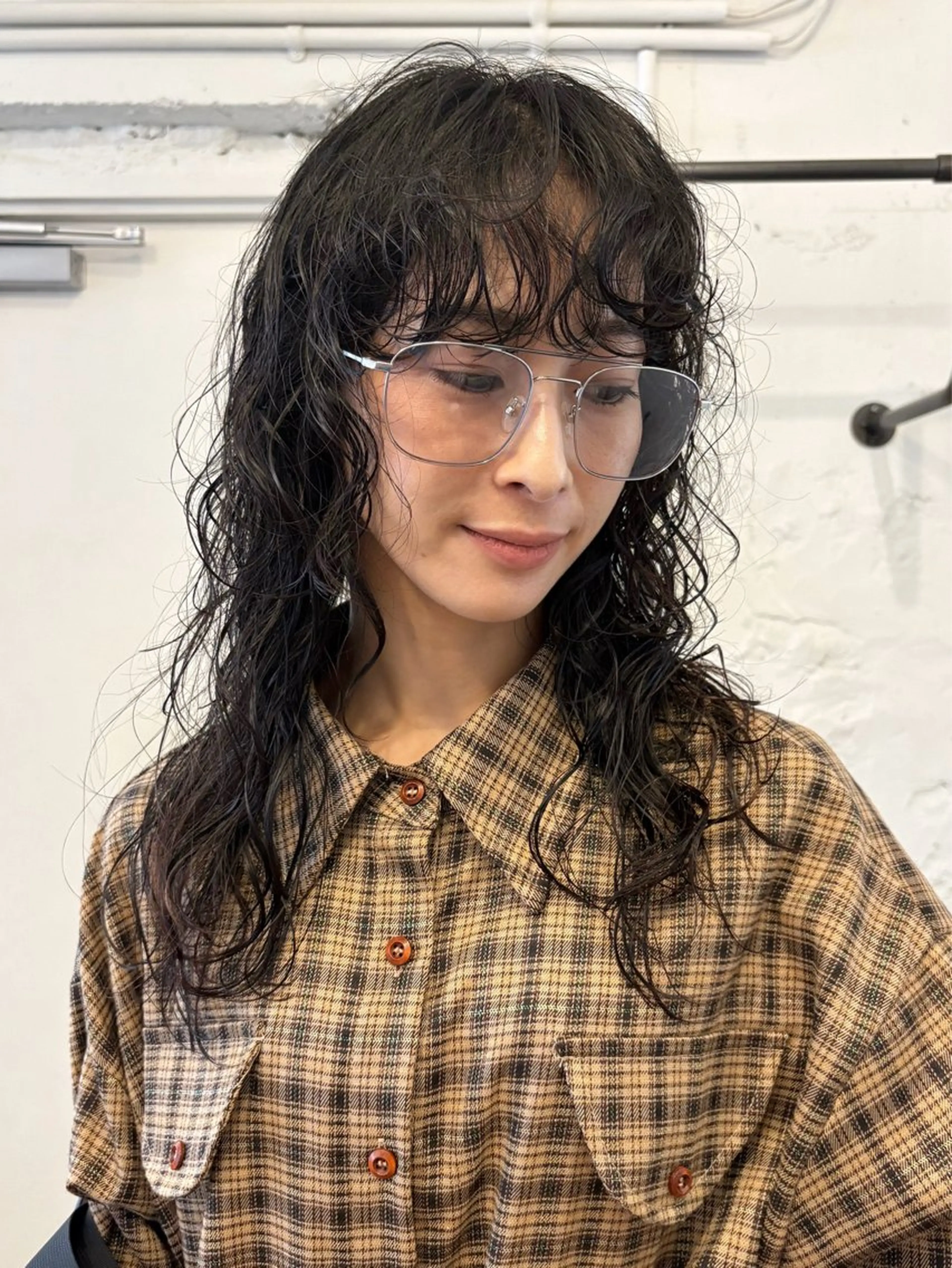 セミロング パーマ パーマ ✴︎UNU ✴︎モエカのヘアスタイル