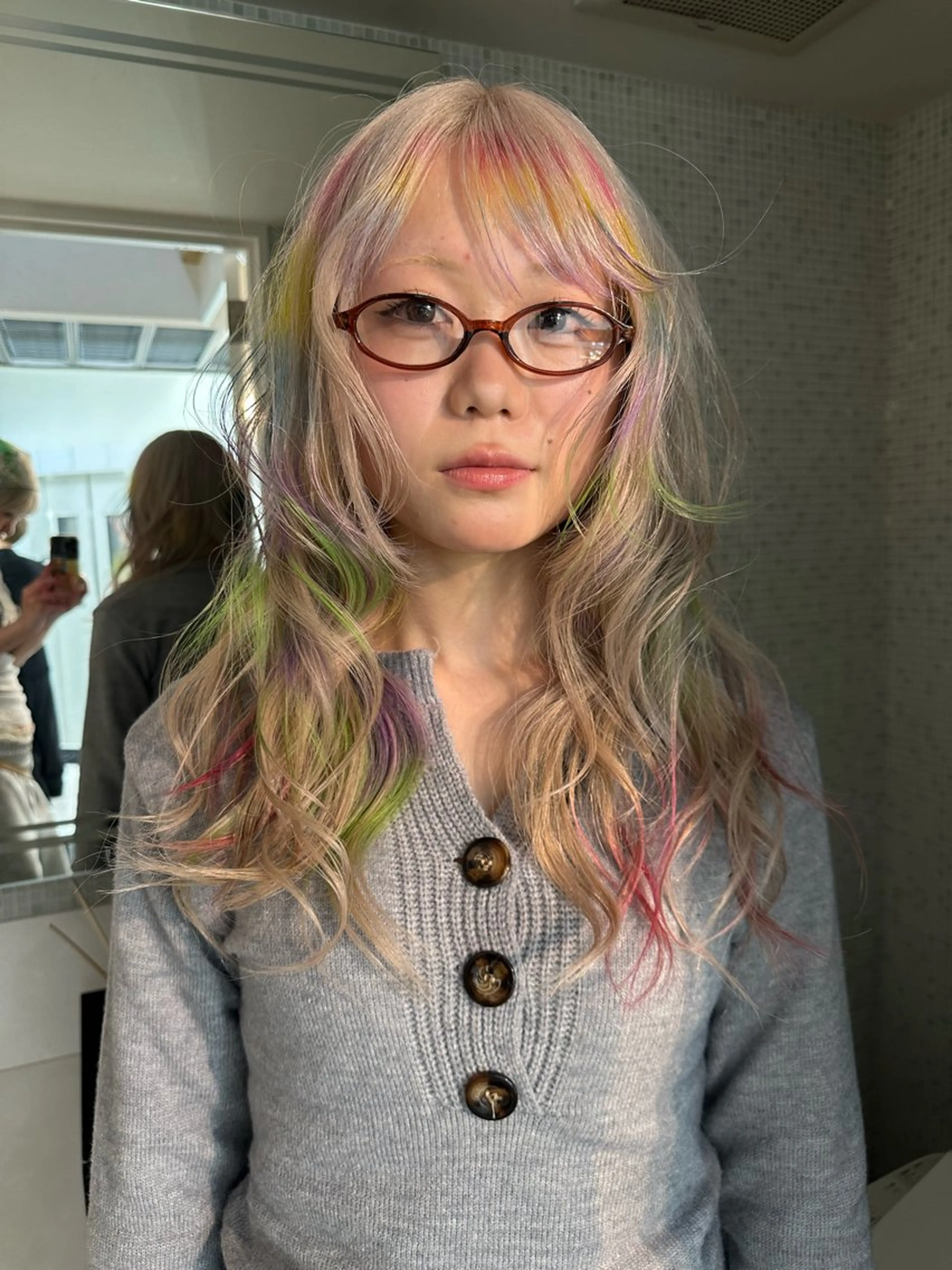 ロング カラー ヘアアレンジ MIYU/ニュアンス /ケアブリーチカラーのヘアスタイル