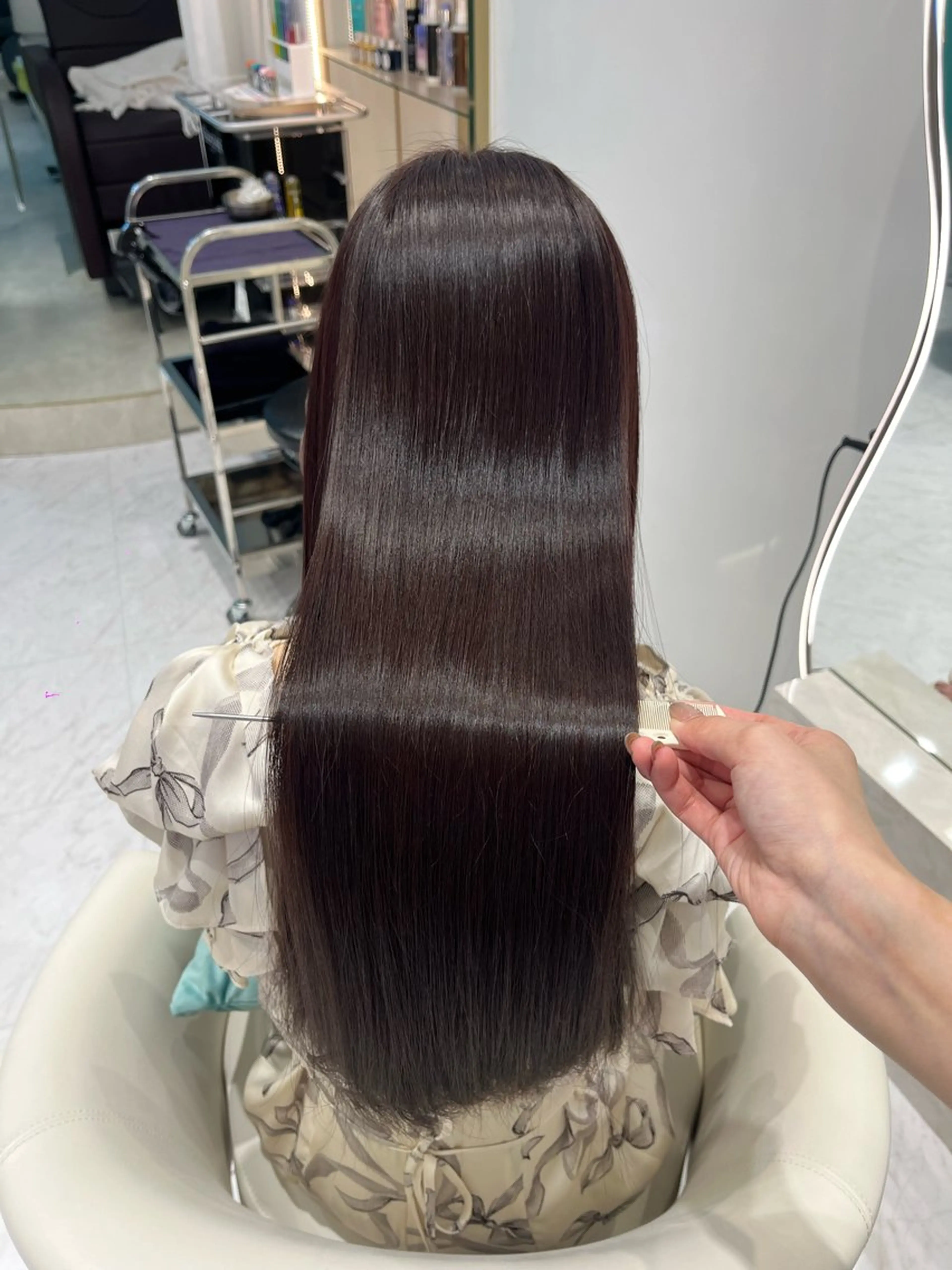 ロング カラー 名古屋/透明感カラー /韓国ヘア/高木梨帆のヘアスタイル