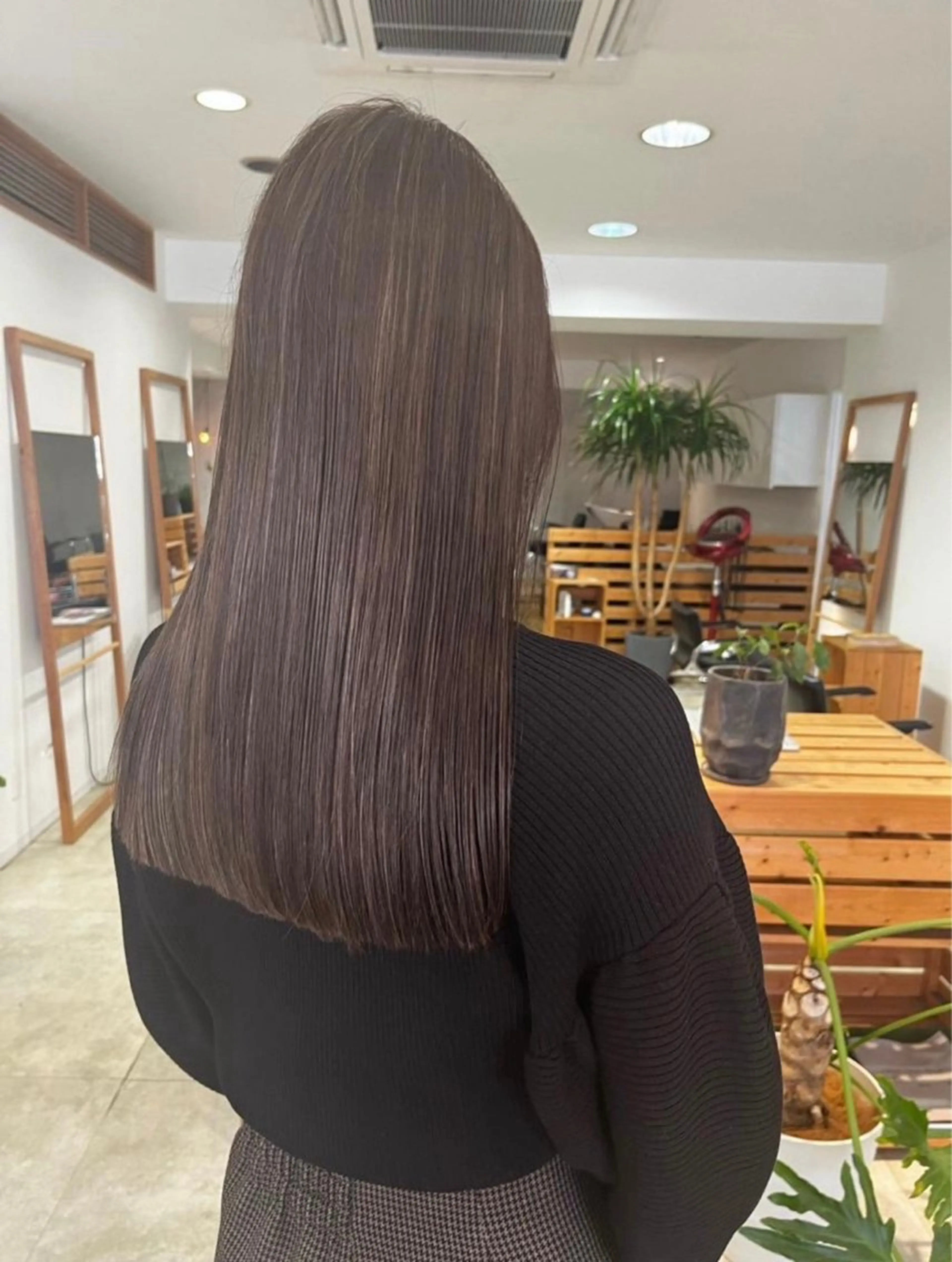 ロング カット 縮毛矯正 トリートメント 藤森結子/韓国ヘア/ パーソナルカラー診断のヘアスタイル