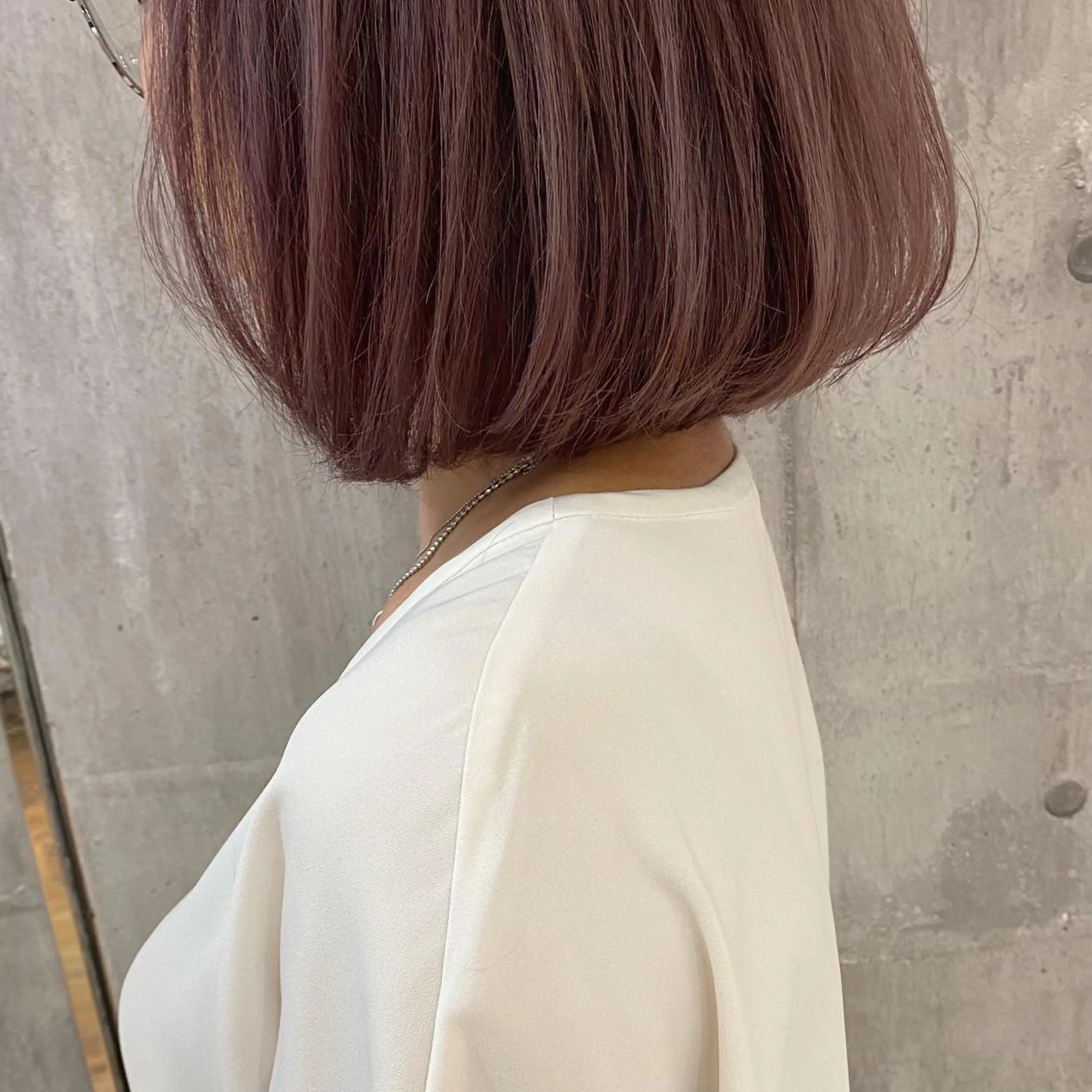 ミディアム カラー ラベンダーカラー カット ヘアカラー トリートメント 髪質改善ｶﾗｰ ｹｱﾌﾞﾘｰﾁ/ﾀﾑのヘアスタイル