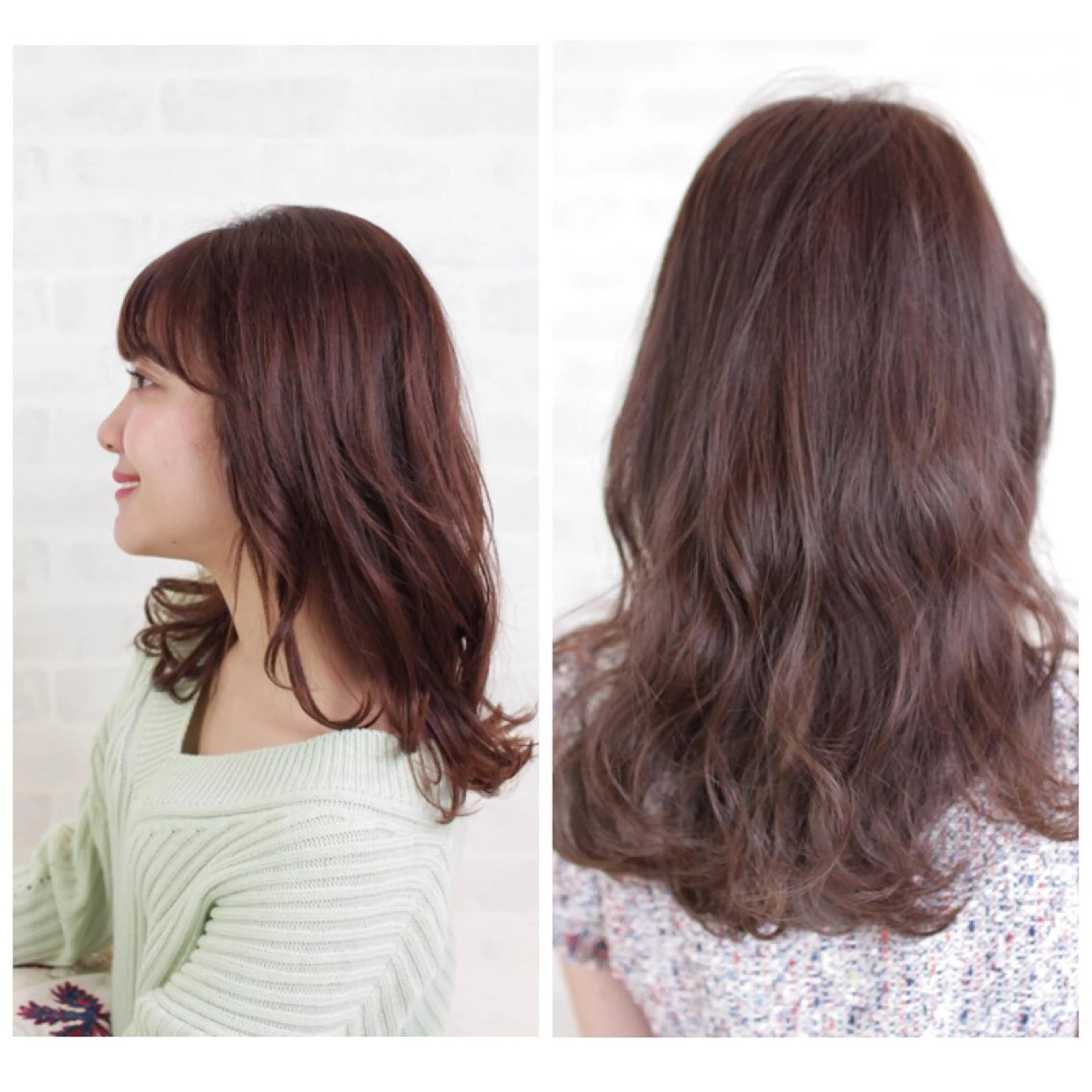 ロング カラー 太田ありさ クリーミーヘアカラーのヘアスタイル