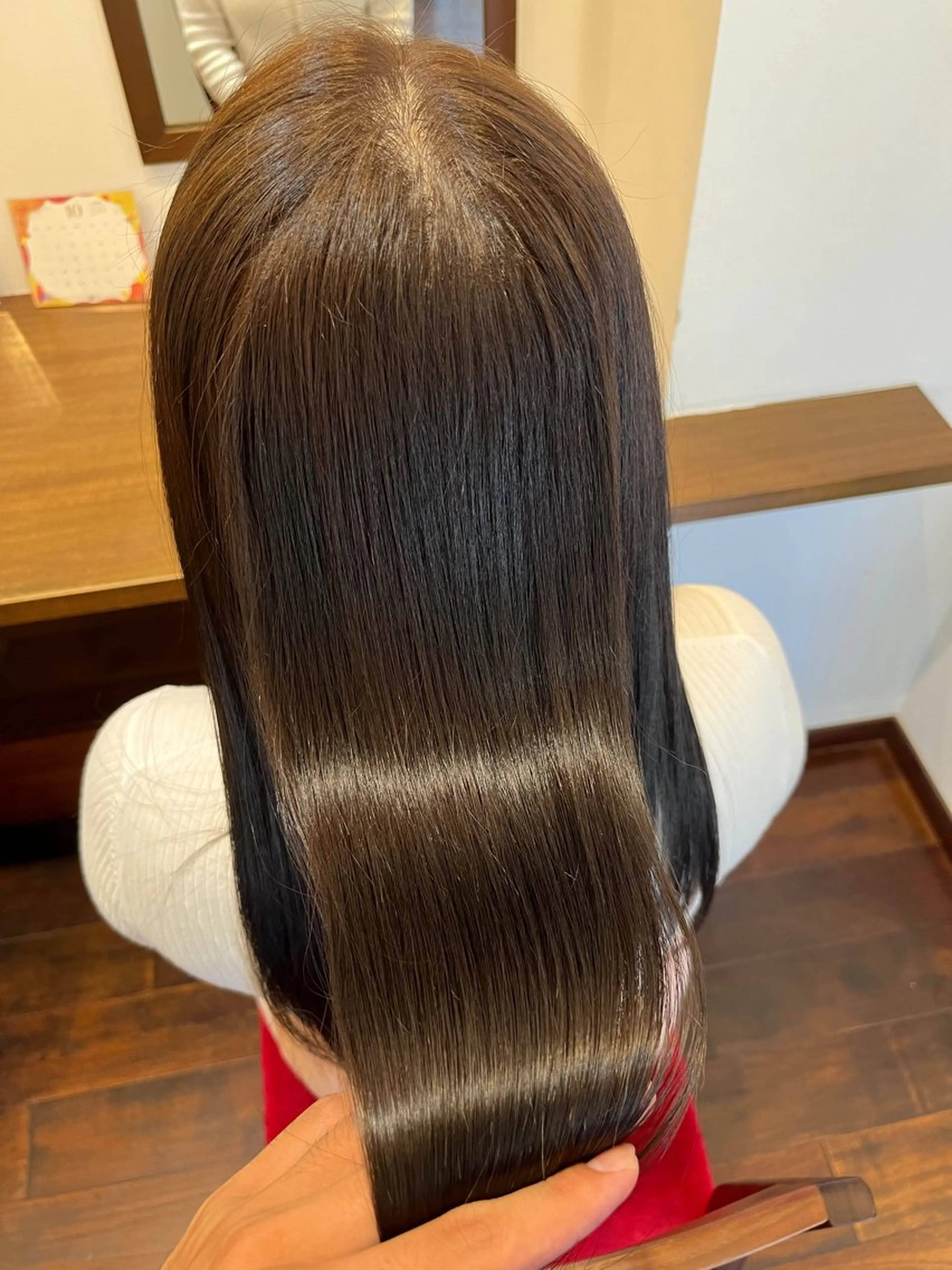 ロング カラー グレージュ カット ヘアカラー トリートメント オートクチュールランコントレ西京極店所属・今在家 玲【艶髪スト レート/メンズ特化】のヘアスタイル