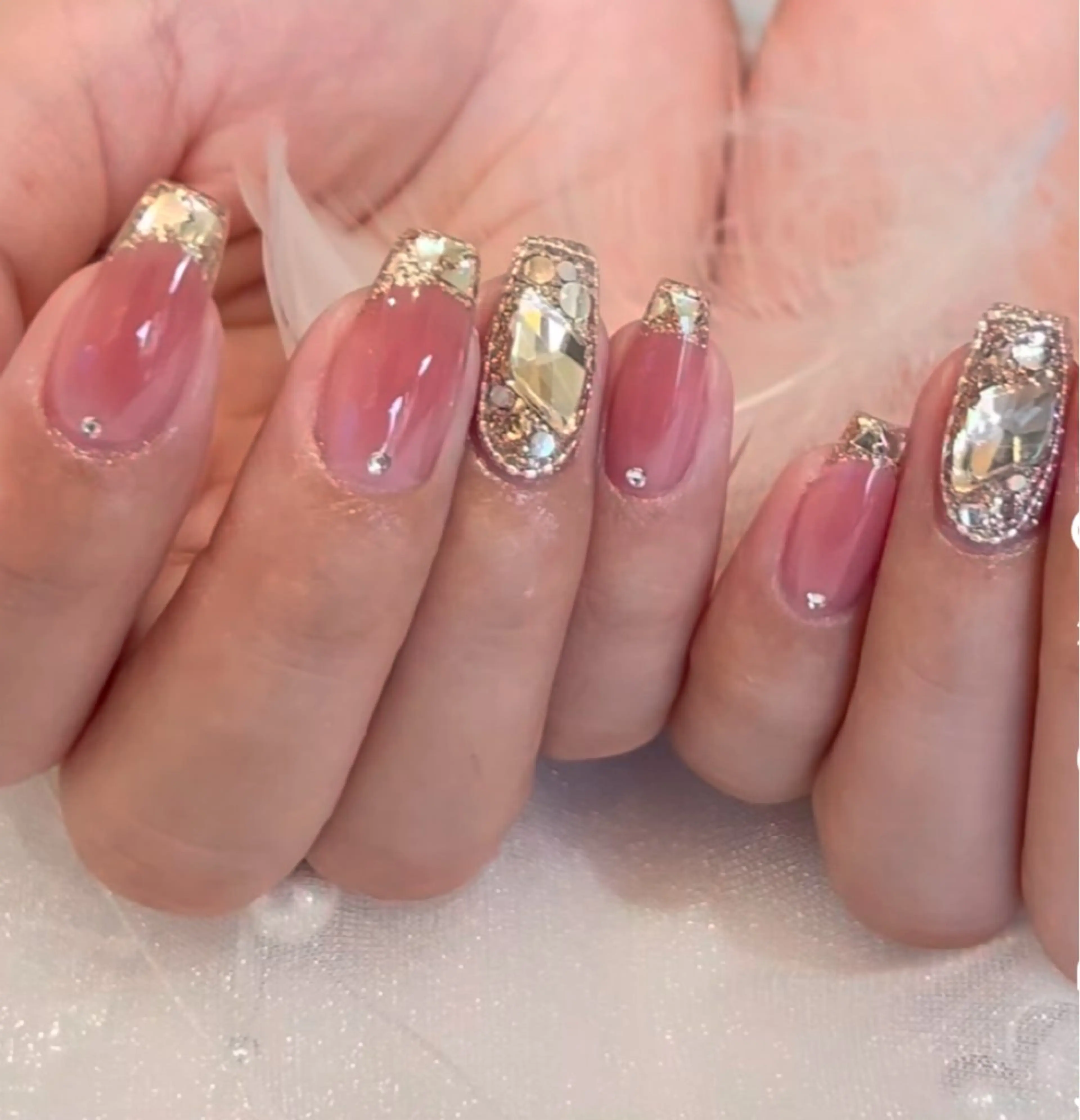 ネイル 持ち込み ワンホンネイル ハンドネイル 認定講師／歴20年 パラジェル　Growのネイルデザイン