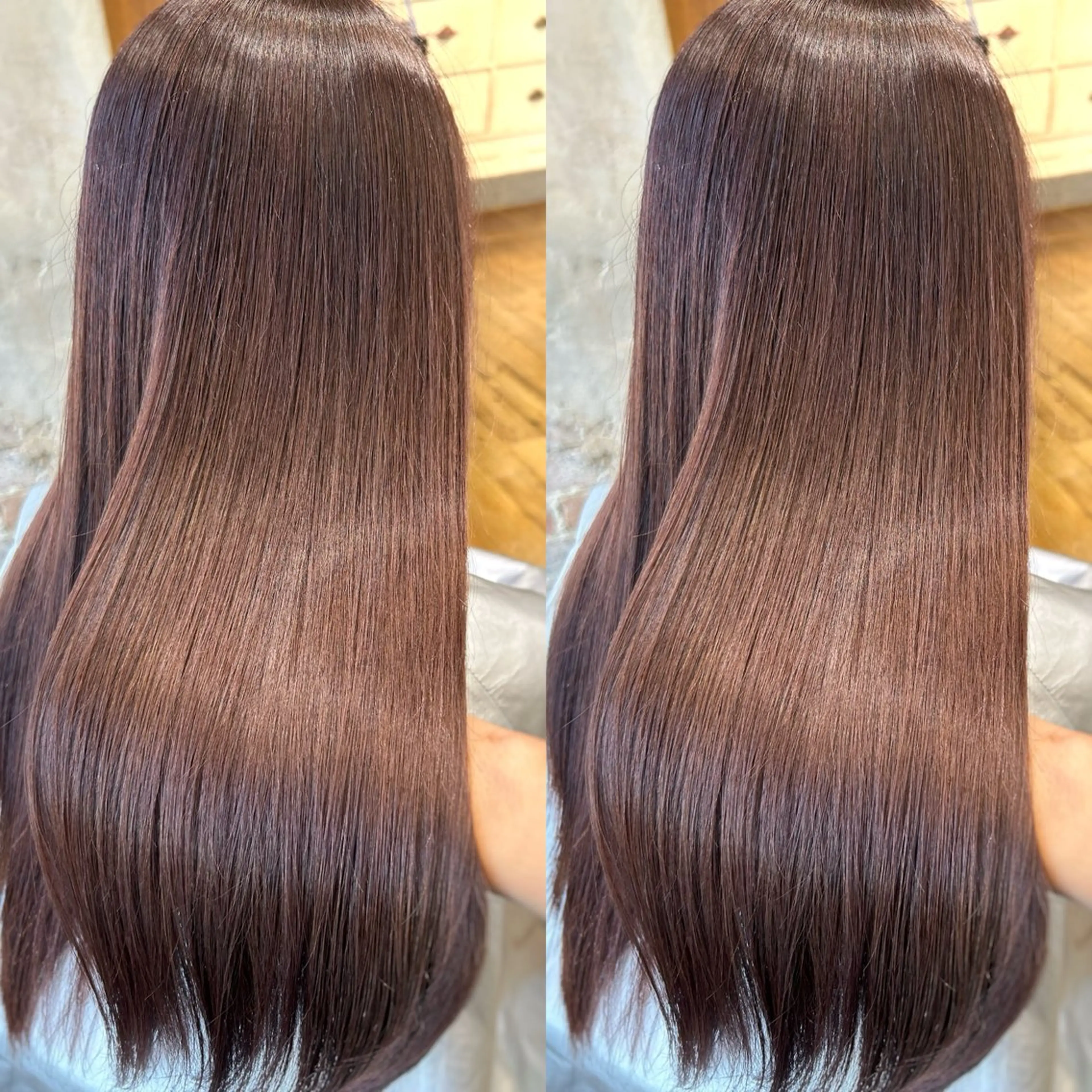 ロング カラー パーマ カット ヘアカラー トリートメント 新宿✨顔周りカット 韓国ヘア/坂本亜裟海のヘアスタイル