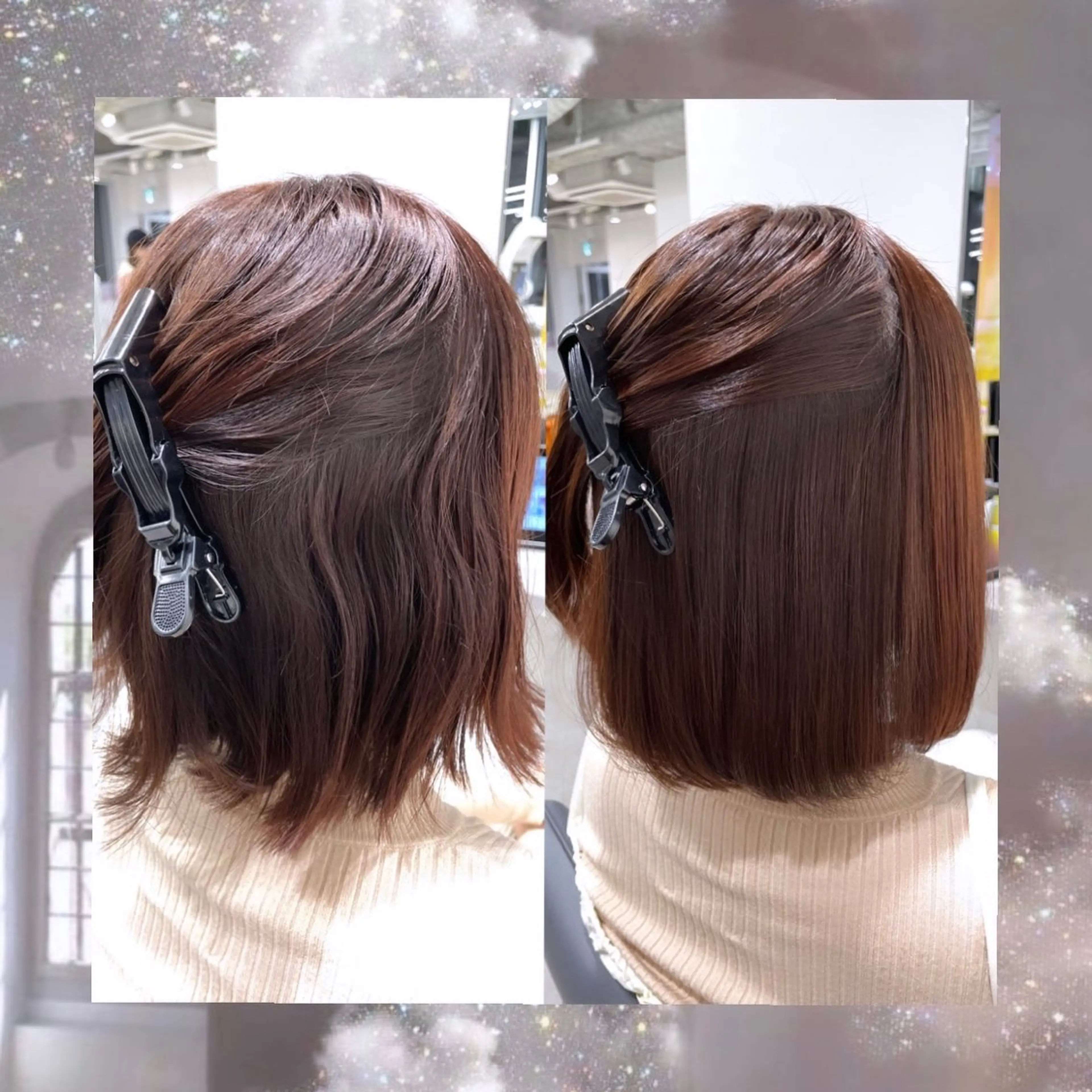 ミディアム 髪質改善 縮毛矯正 レイヤーカット♡ グレージュ♡YUのヘアスタイル