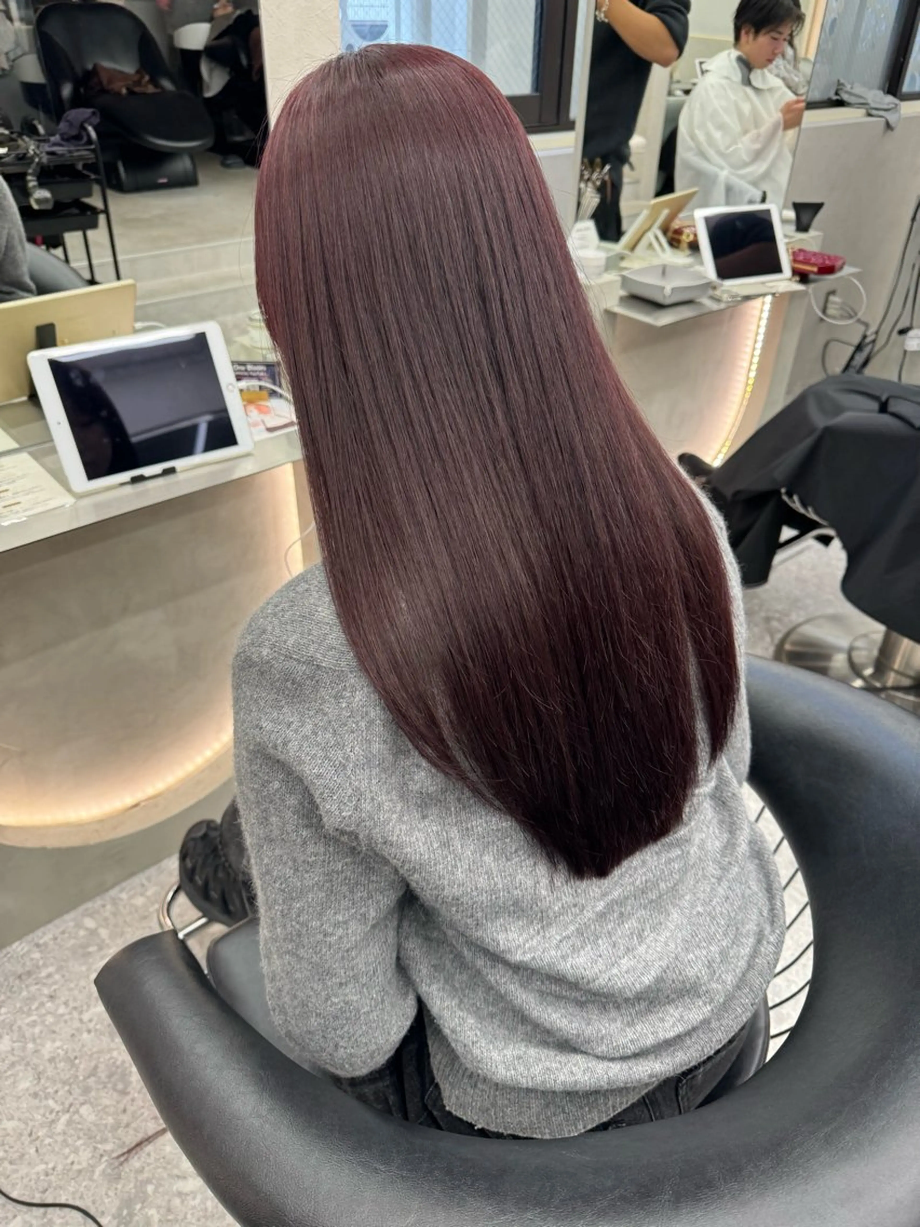 セミロング カット ヘアカラー トリートメント 顔周り🇰🇷ロンド レイヤー✨カジワラのヘアスタイル