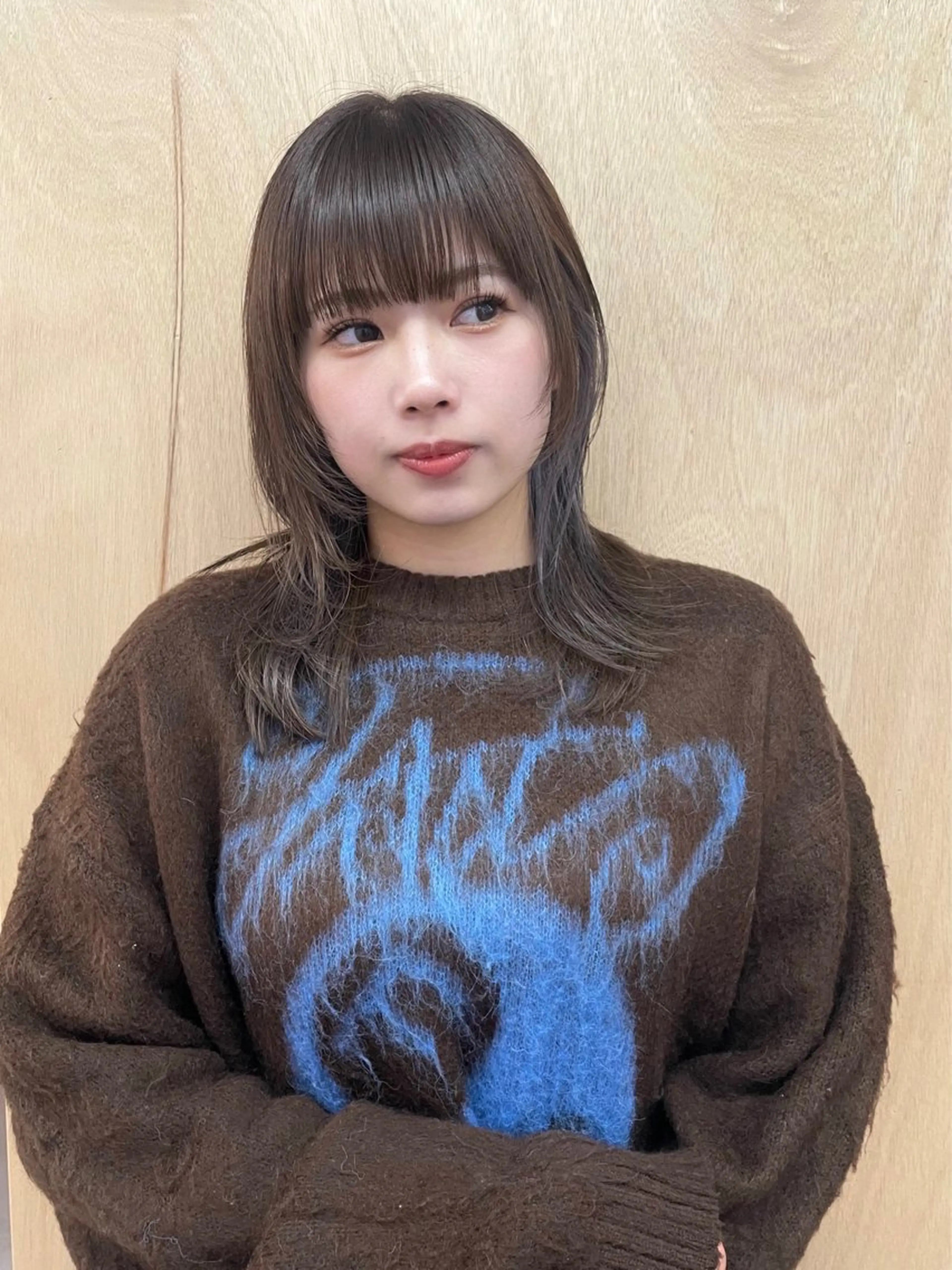 セミロング レイヤーカット さかした ちなのヘアスタイル