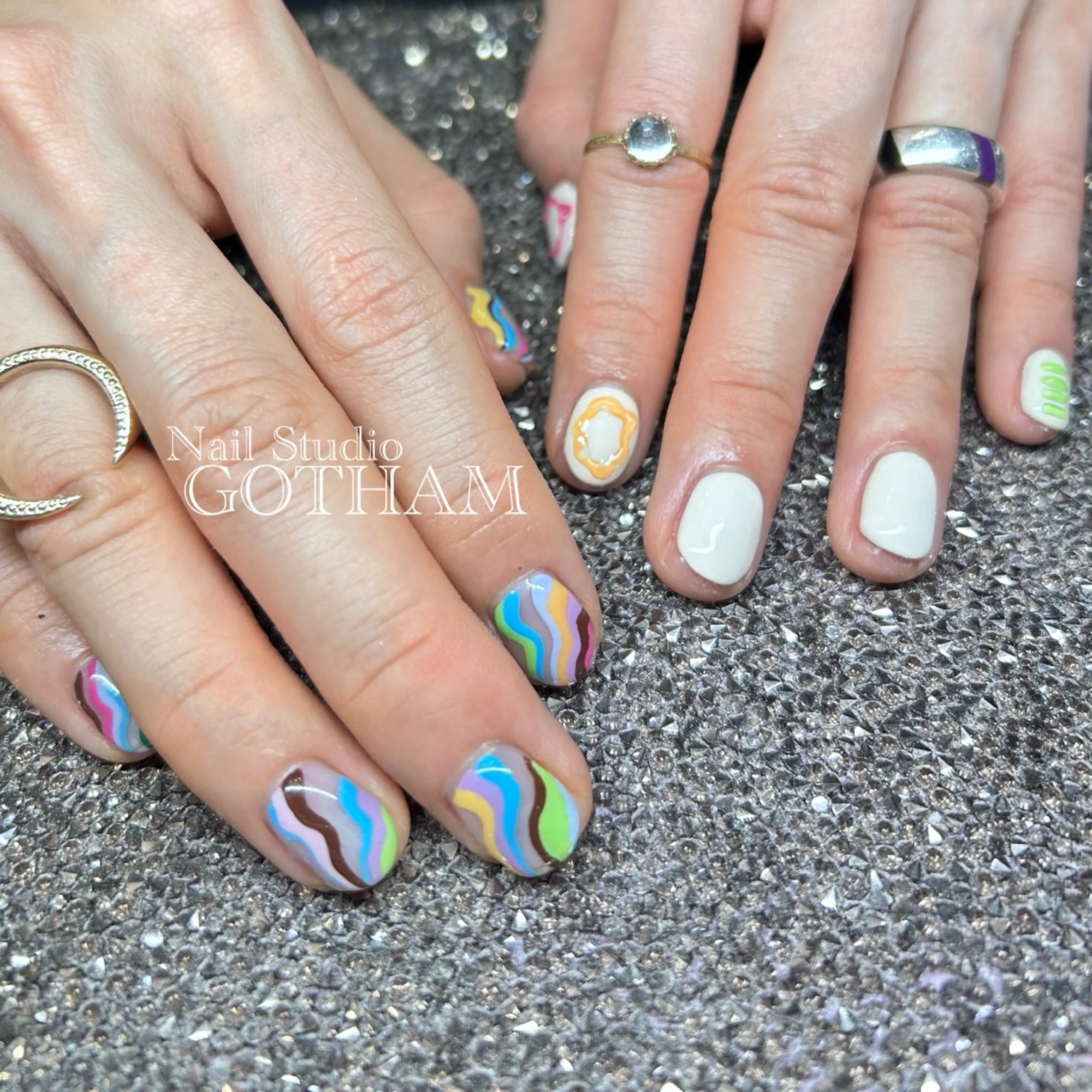 ネイル アートネイル メンズネイル ハンドネイル Nail Studio GOTHAM所属・高円寺駅からすぐ🌈 ネイルGOTHAMのネイルデザイン