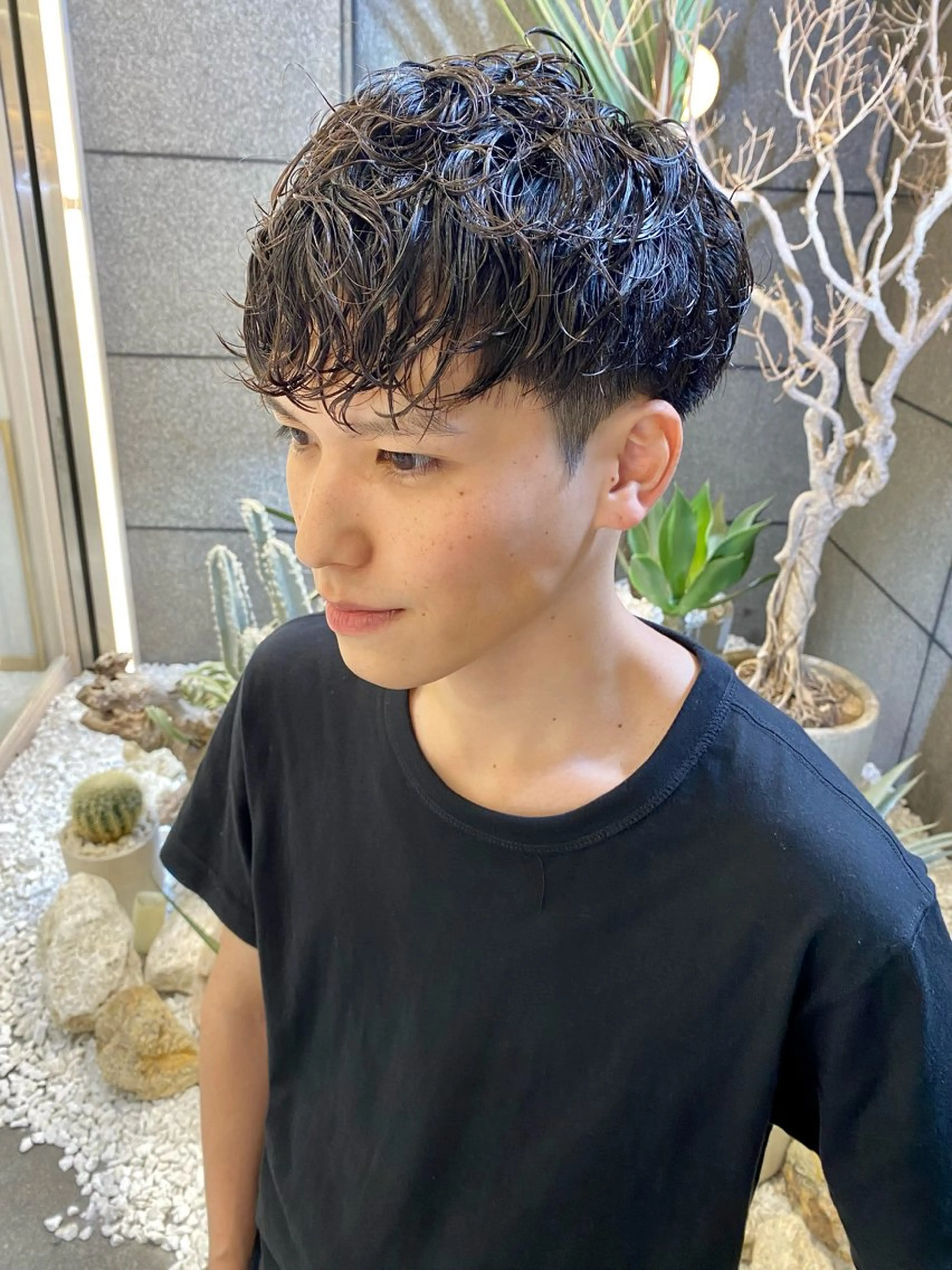 ショート パーマ メンズ カット パーマ 酸スト/フェザー パーマ/三谷海斗のヘアスタイル