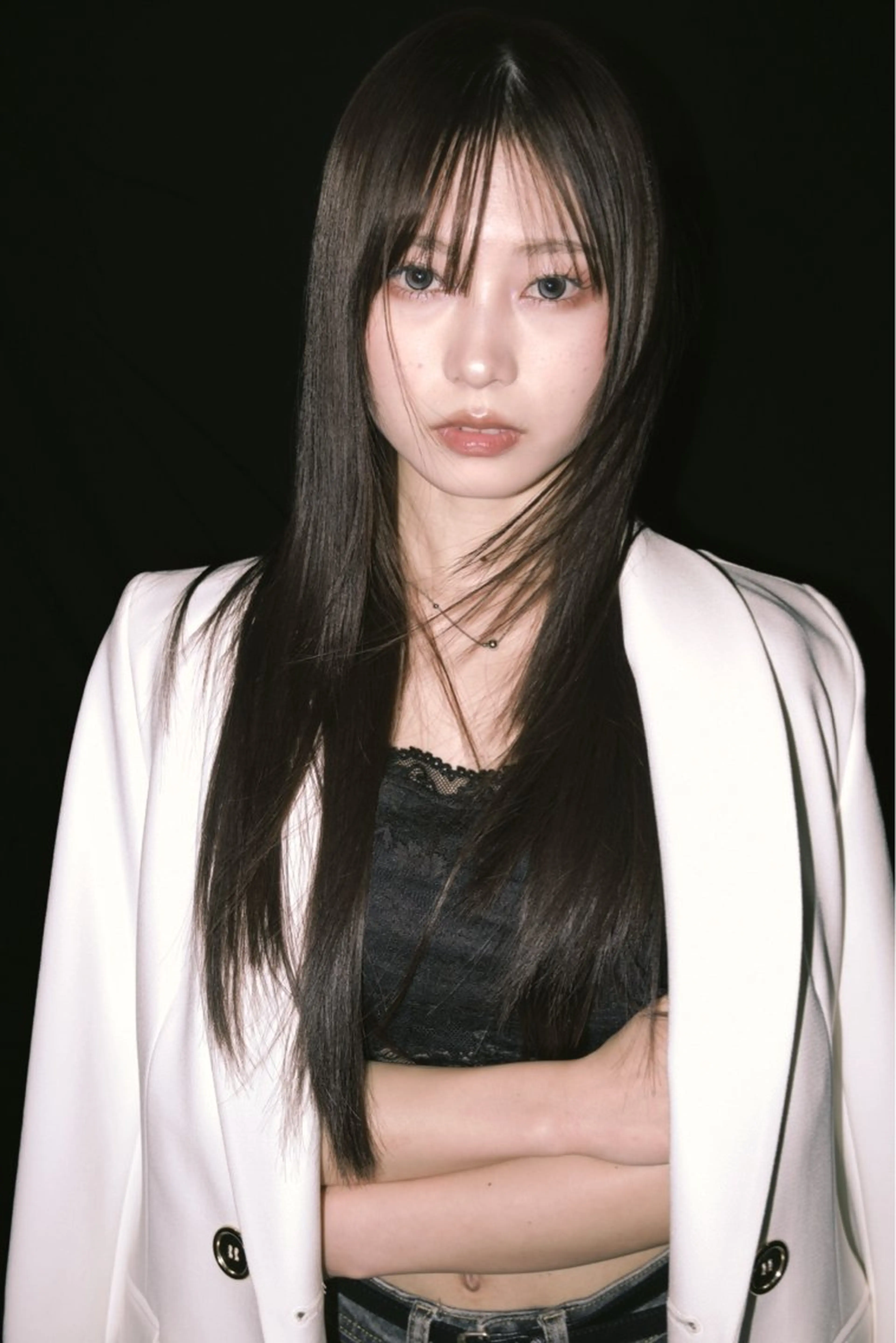 ロング 縮毛矯正 ブリーチモデル募集 古内柊のヘアスタイル