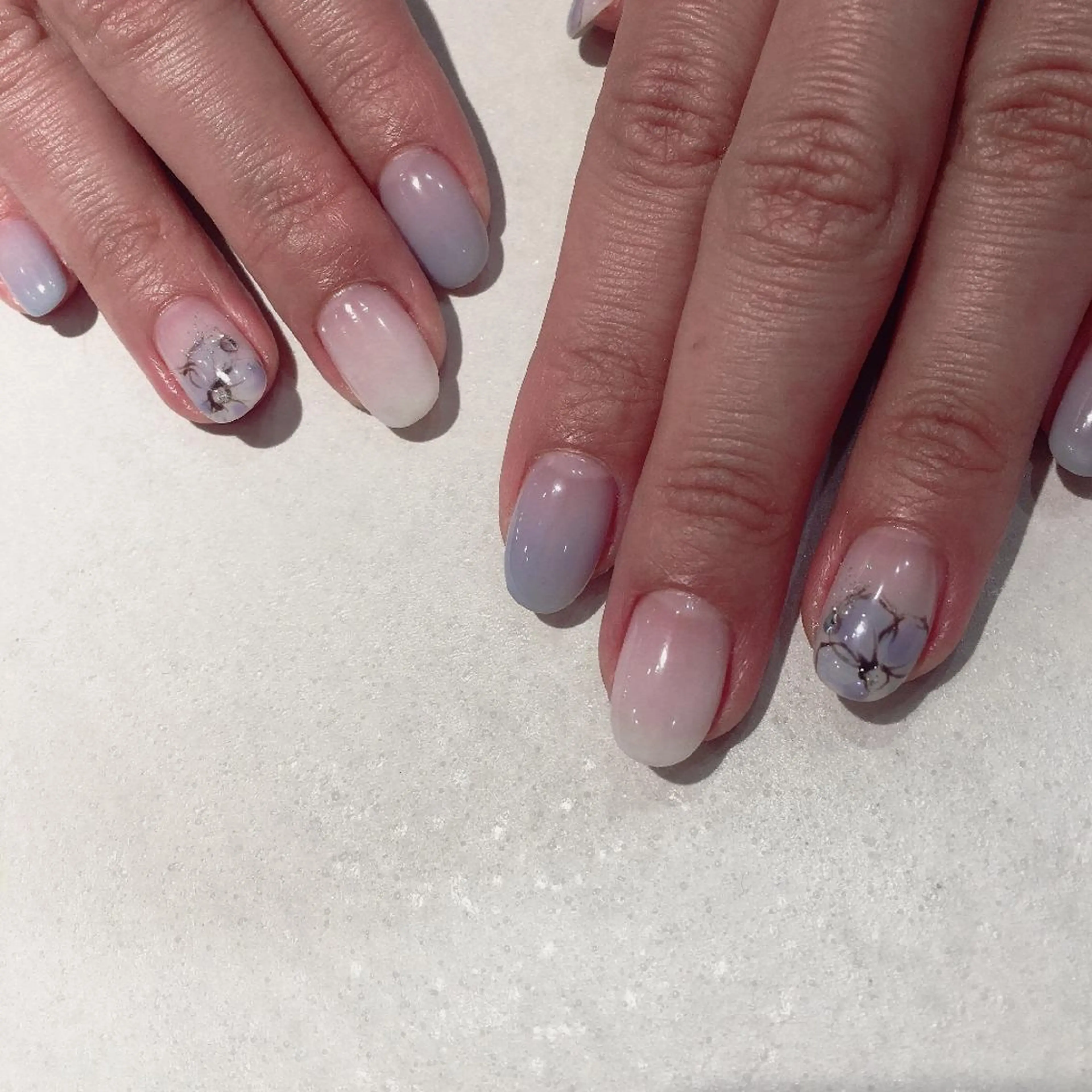 ネイル フラワーネイル グラデーション L’atelier Nenuphar所属・nénuphar misaのネイルデザイン