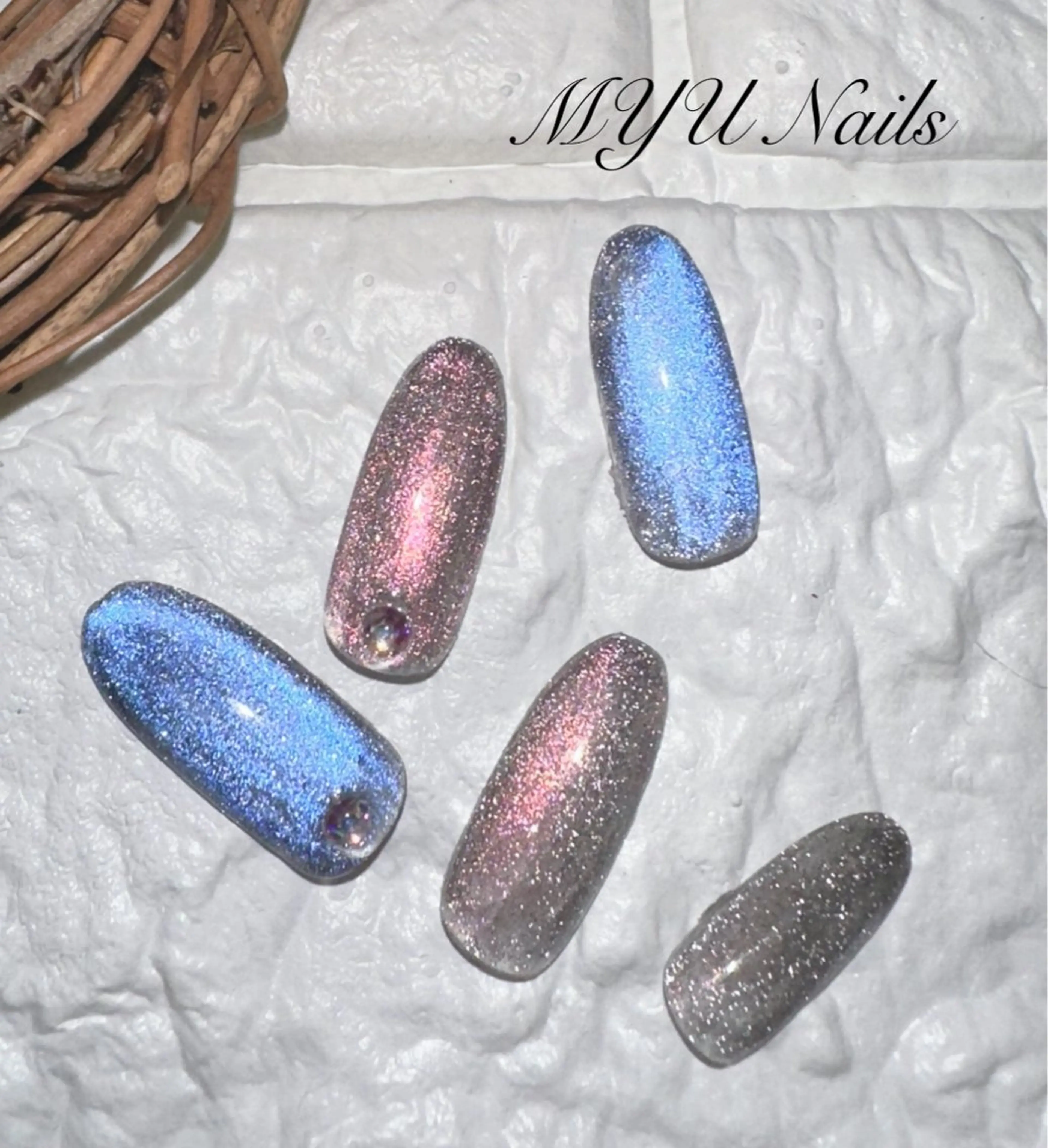 ネイル フラッシュネイル ジェルネイル マグネットネイル MYU Nails所属・MYU Nailsのネイルデザイン