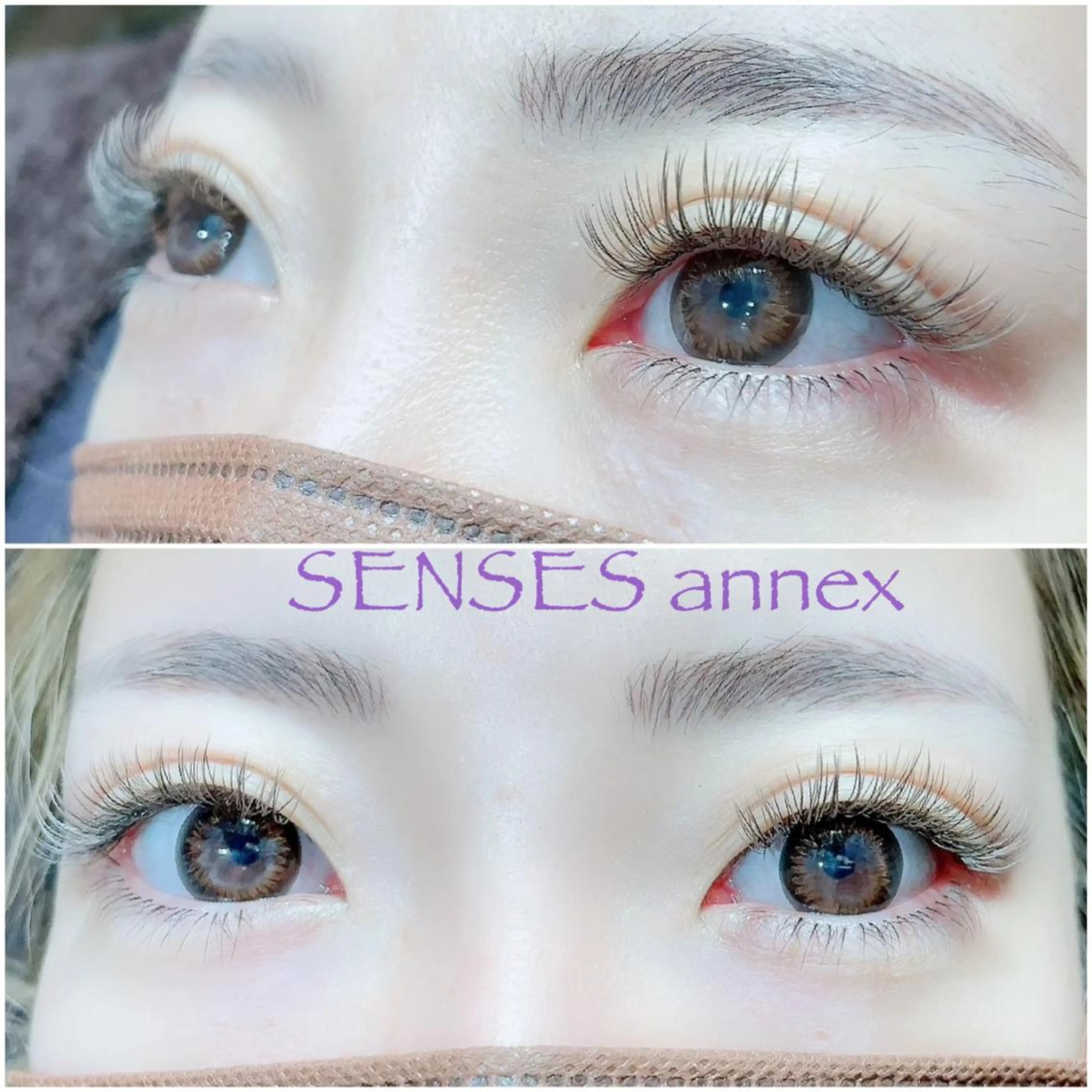 マツエク・マツパ カラーマツエク フラットラッシュ マツエク SENSES_ WAKAのマツエク・マツパデザイン