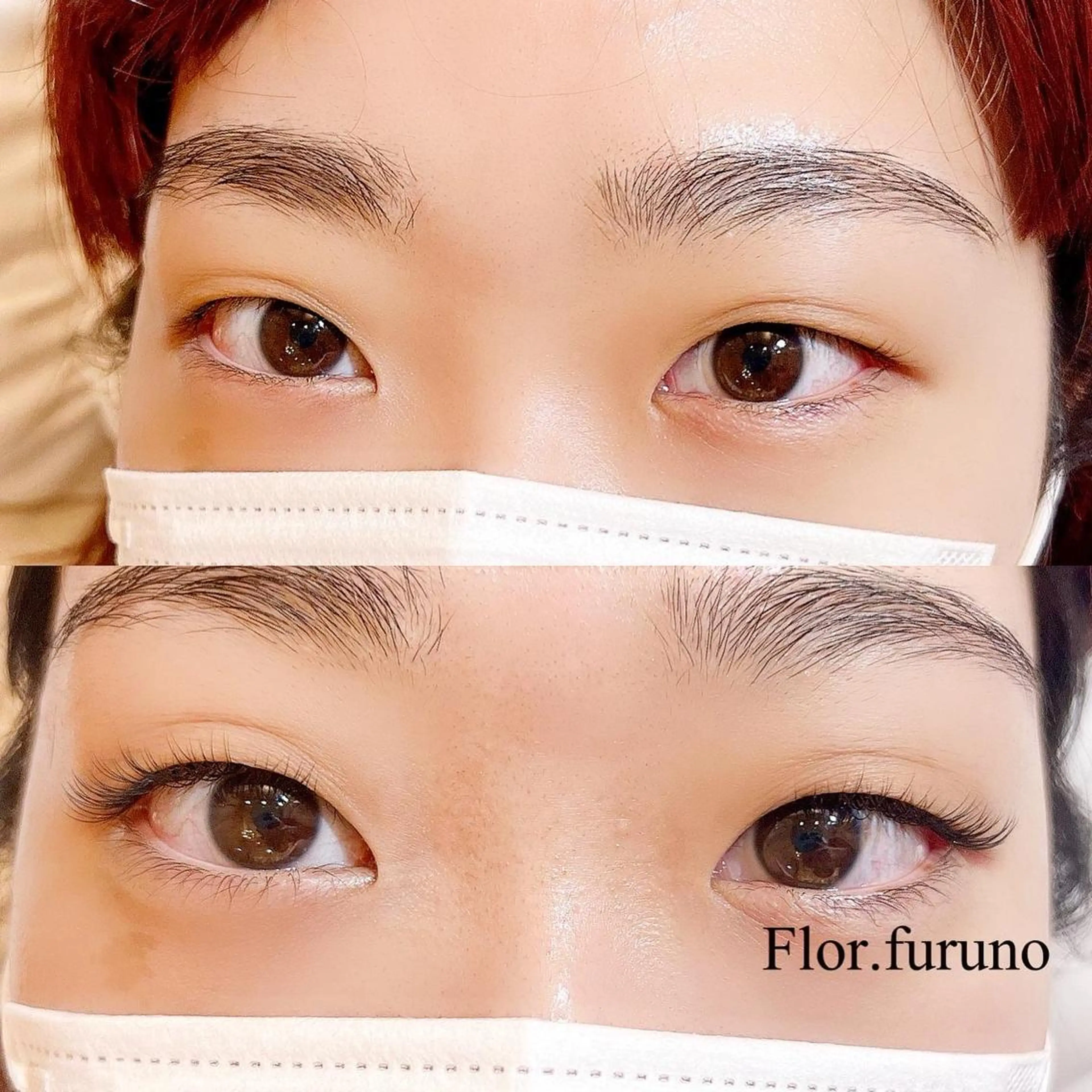 マツエク・マツパ アイブロウ 付け放題 フラットラッシュ Flor上大岡 ＊フルノ リナ＊のマツエク・マツパデザイン