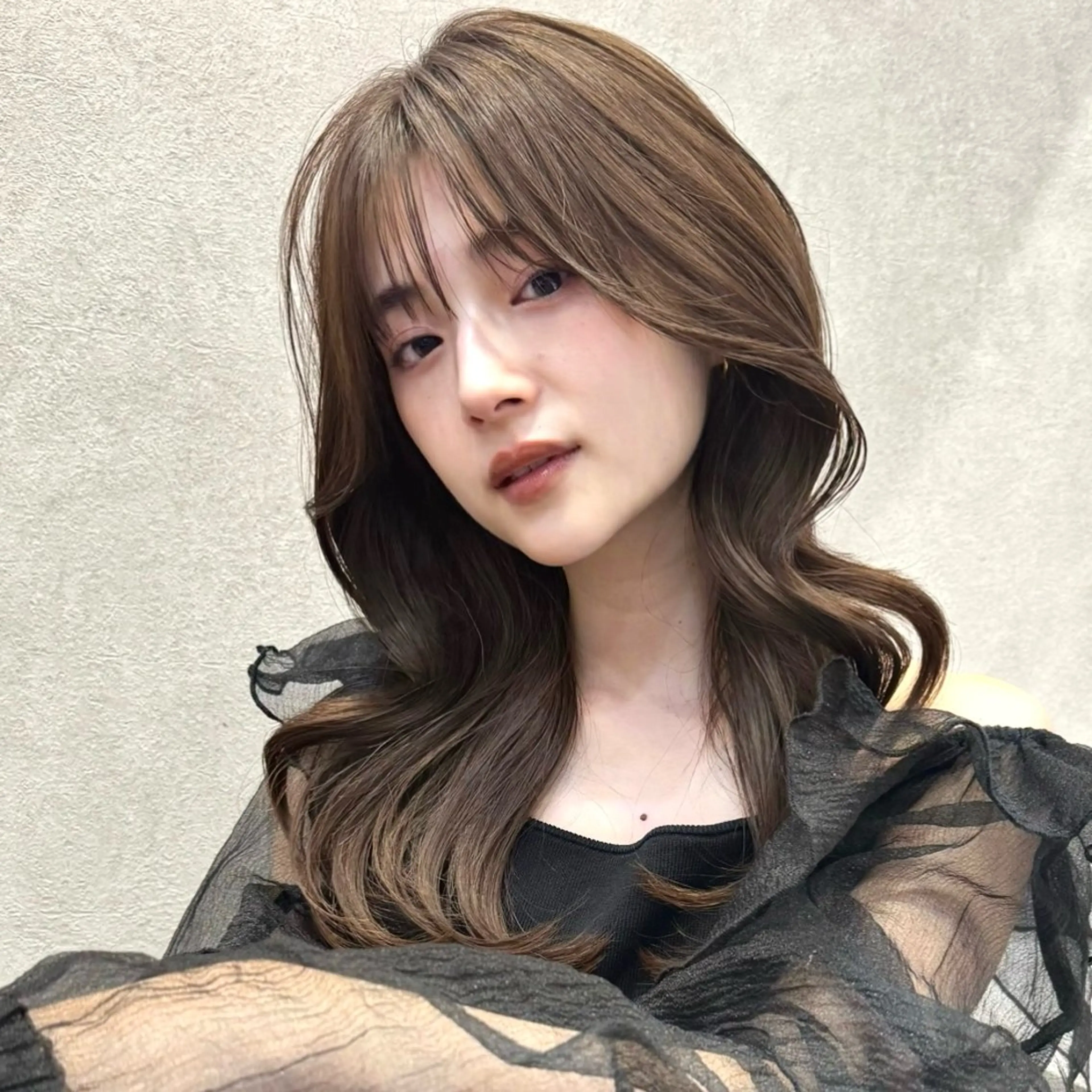 ロング カラー レイヤー🤍 ベージュ🤍　聖奈のヘアスタイル