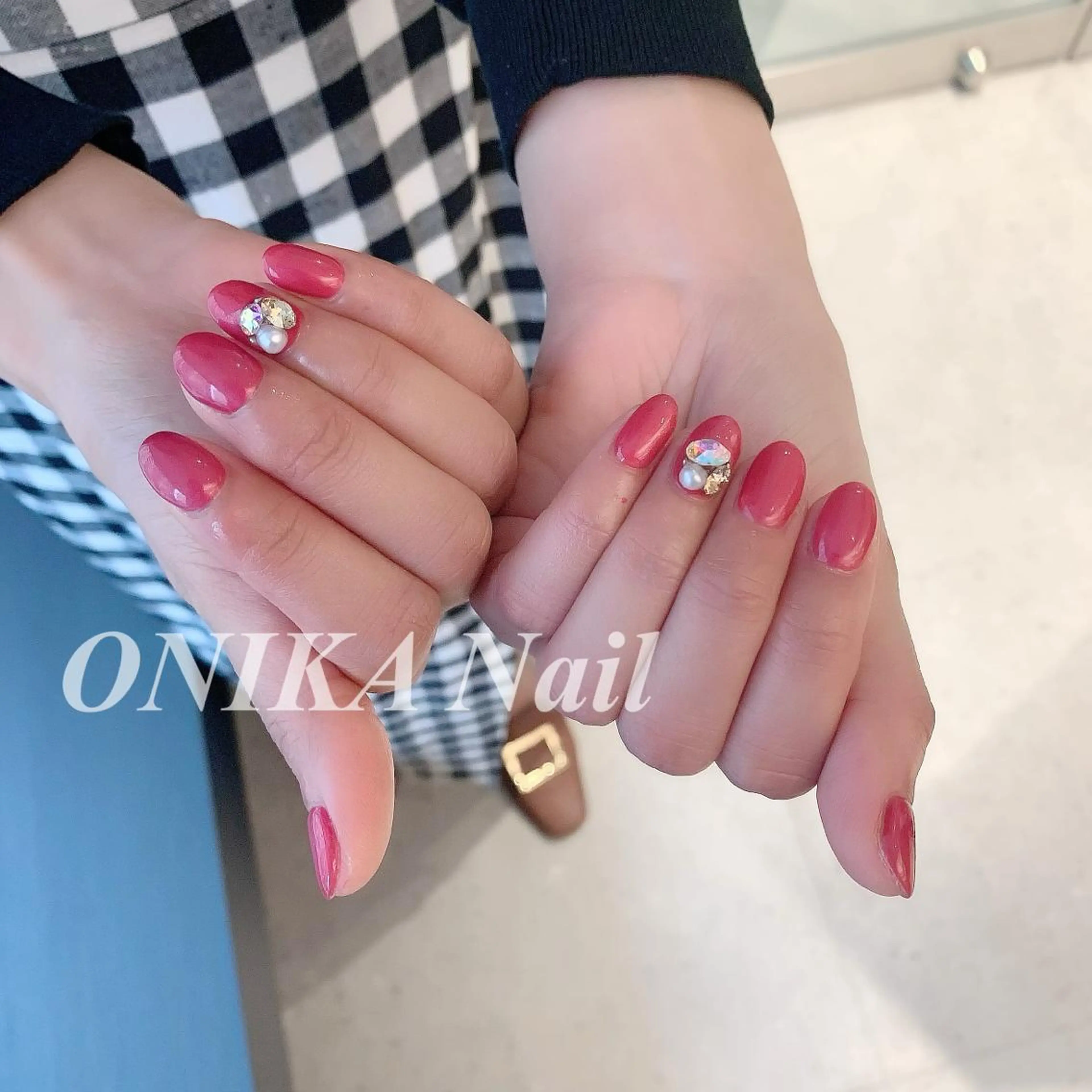 ネイル クリアネイル 長さ出し ジェルネイル グラデーション グリーン ONIKA Nail 表参道A4徒歩2分のネイルデザイン