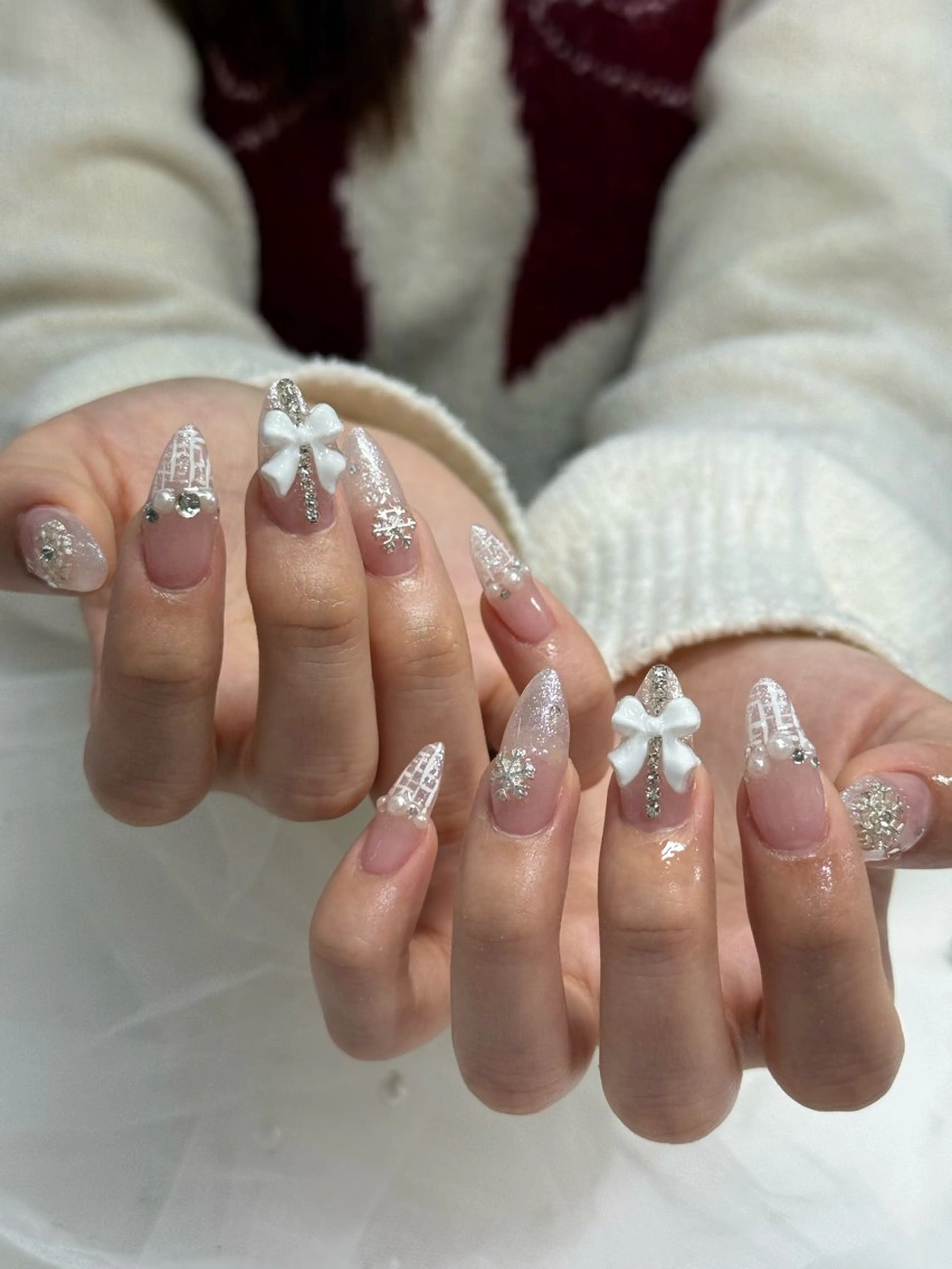 ネイル ツイードネイル ハンドネイル WOLTOKYO渋谷 yunaのネイルデザイン